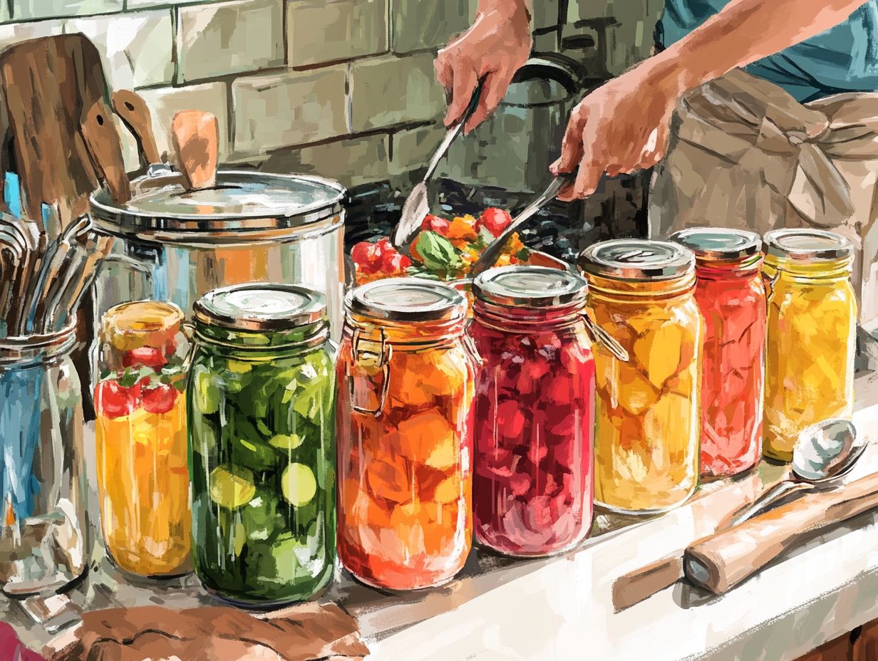 Delicious small-batch canning showcasing seasonal produce