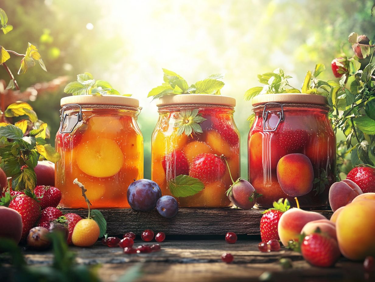 Delicious canning recipes for summer fruits including salsa, jams, and preserves