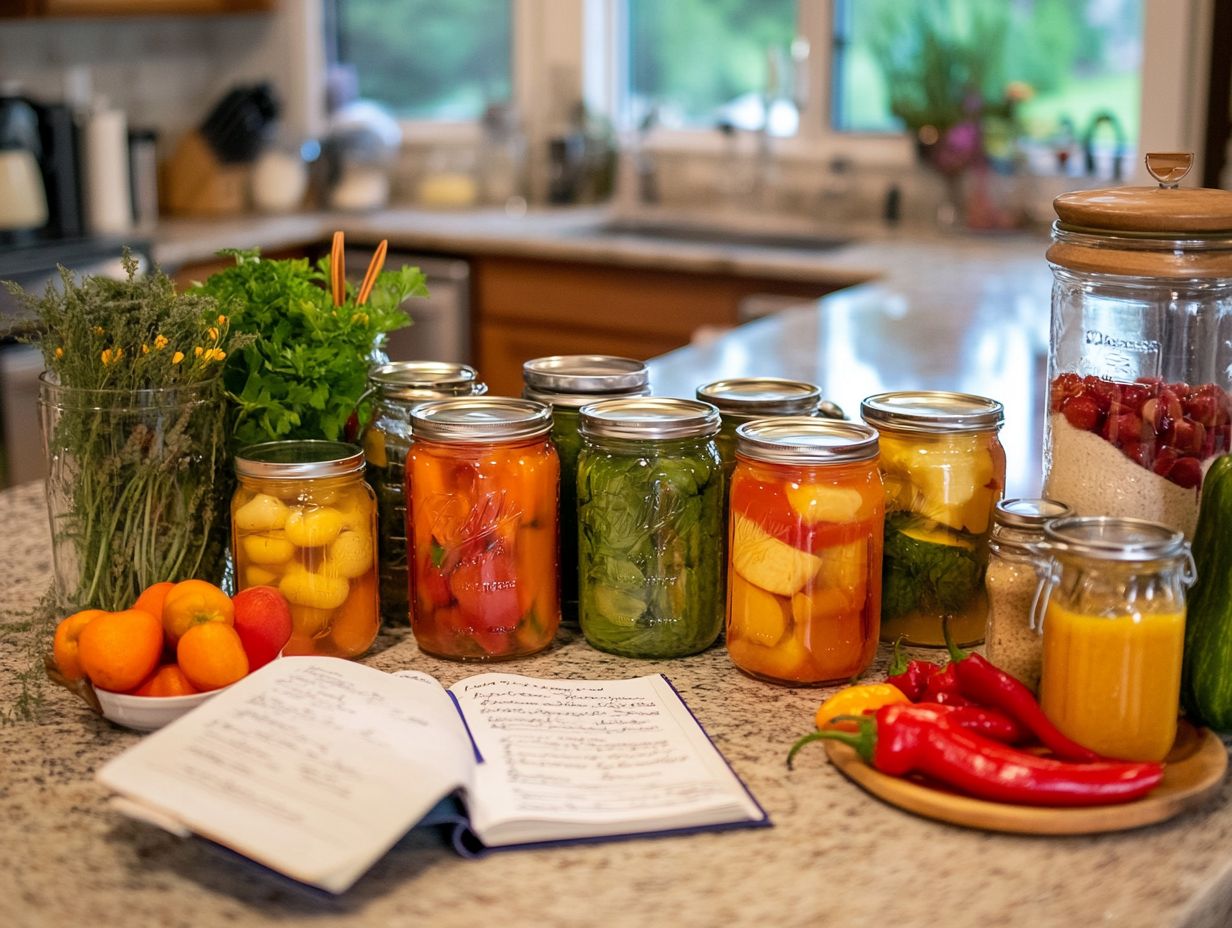 Illustration explaining home canning processes