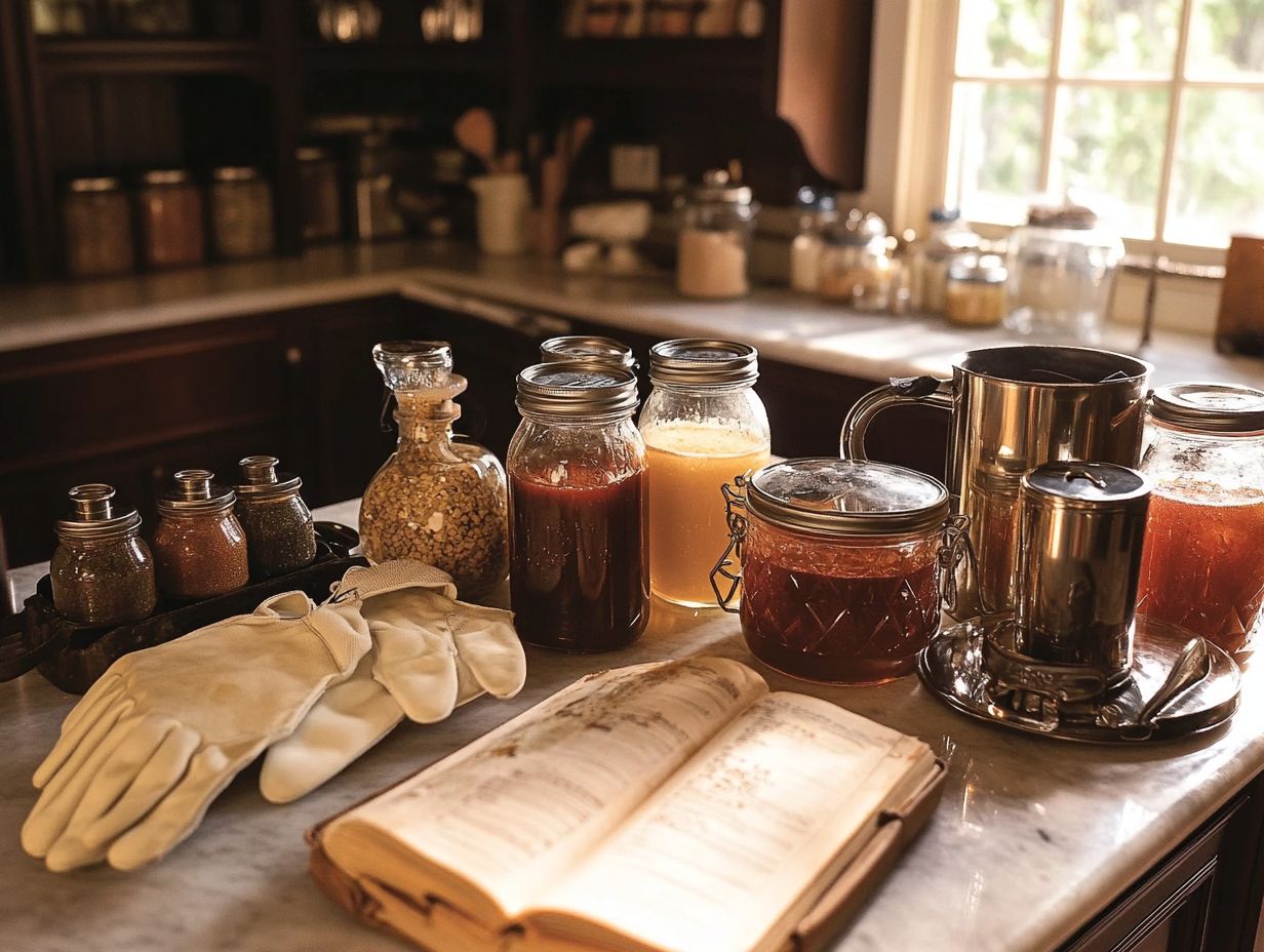 An image illustrating safety precautions when using canning equipment