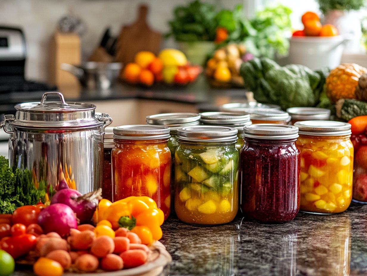 Canning ingredients and finished products