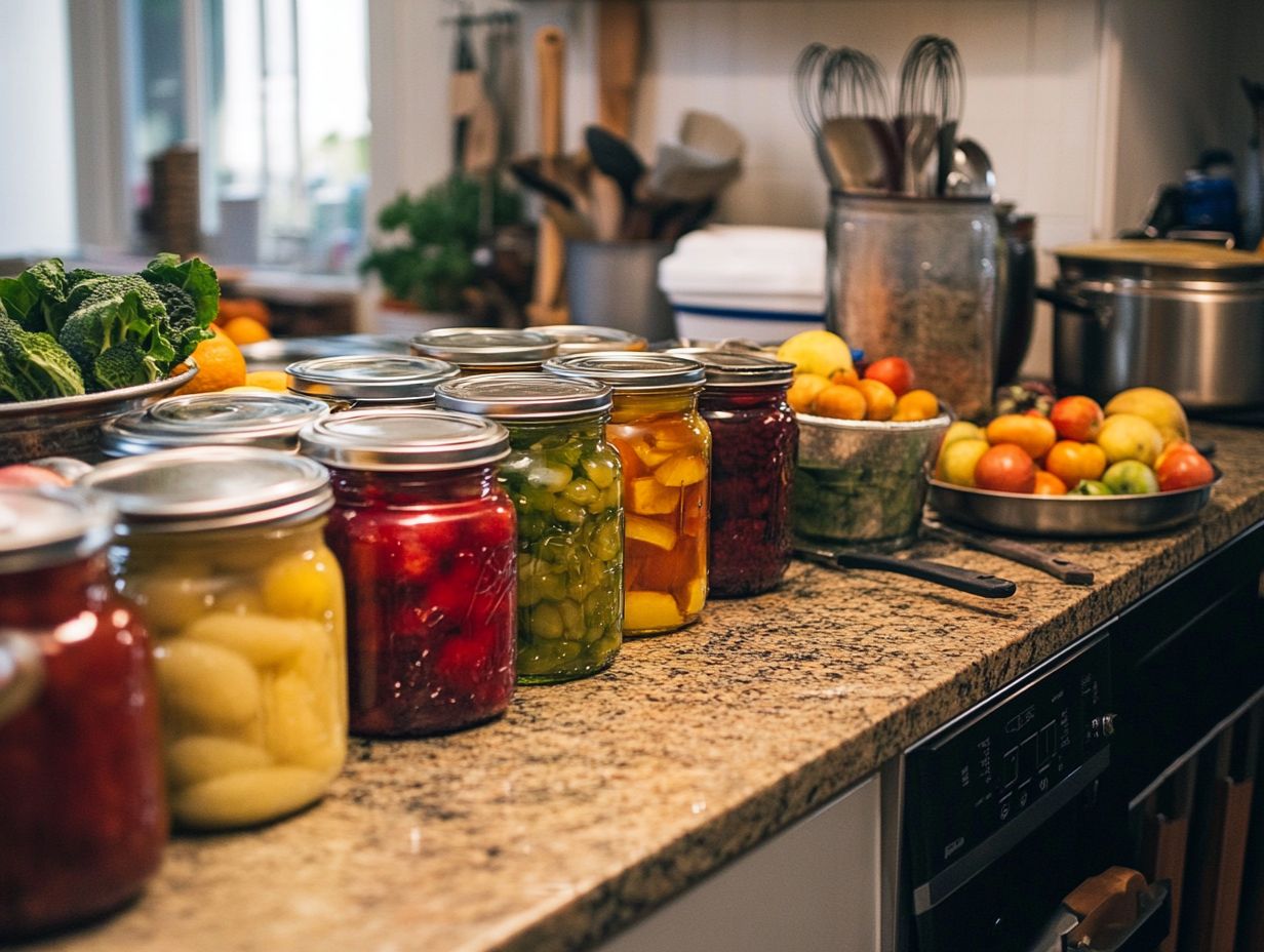 Preparation for canning in large batches