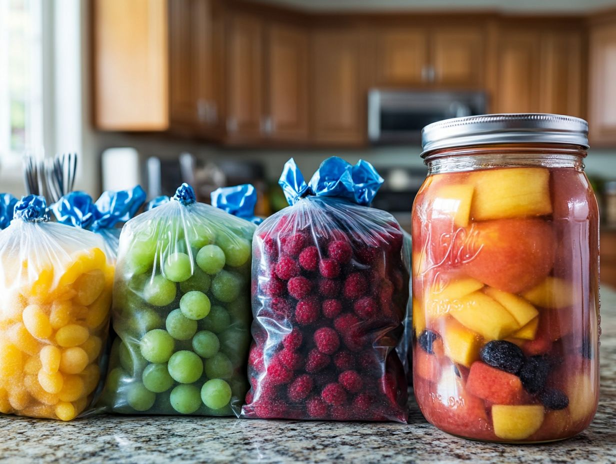 Storage and Shelf Life of Canned Frozen Fruits