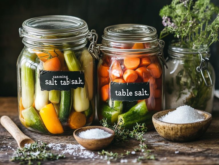 Can I Use Regular Salt for Canning?