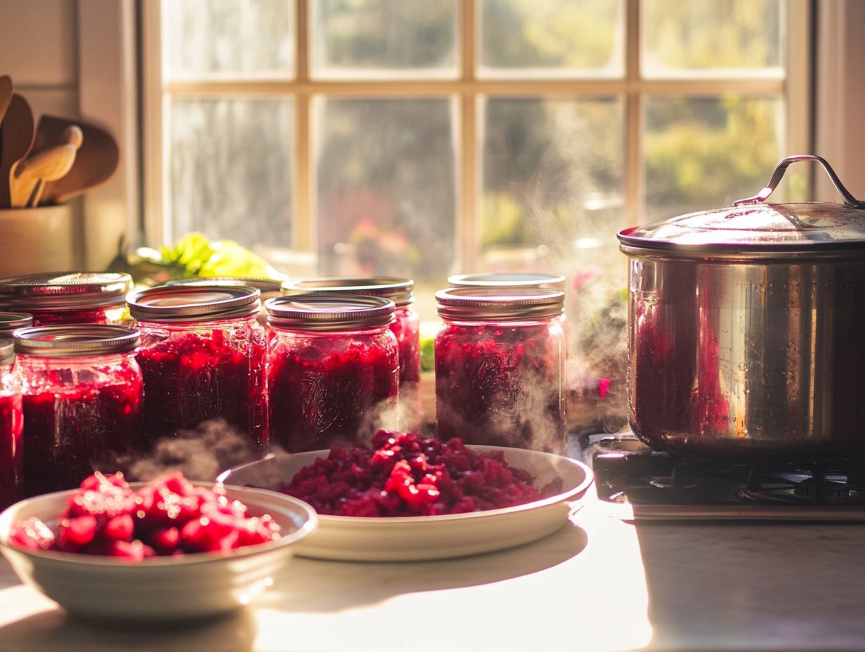 Image illustrating common mistakes in canning beet relish