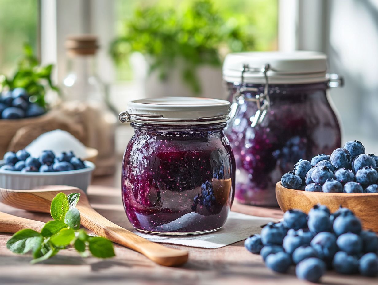 Image of frequently asked questions about blueberry jam