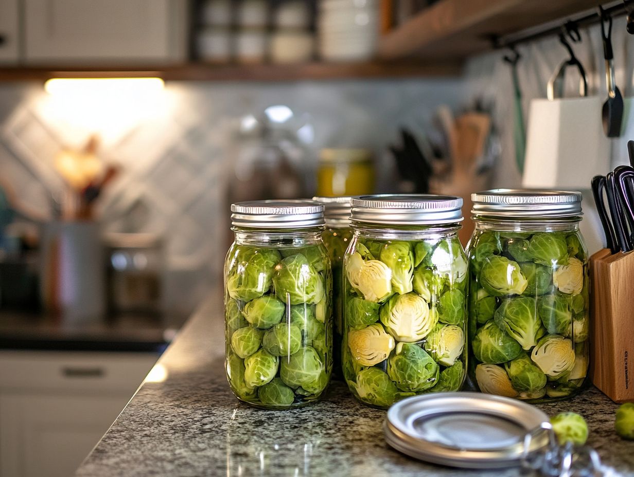 Equipment needed for canning Brussels sprouts