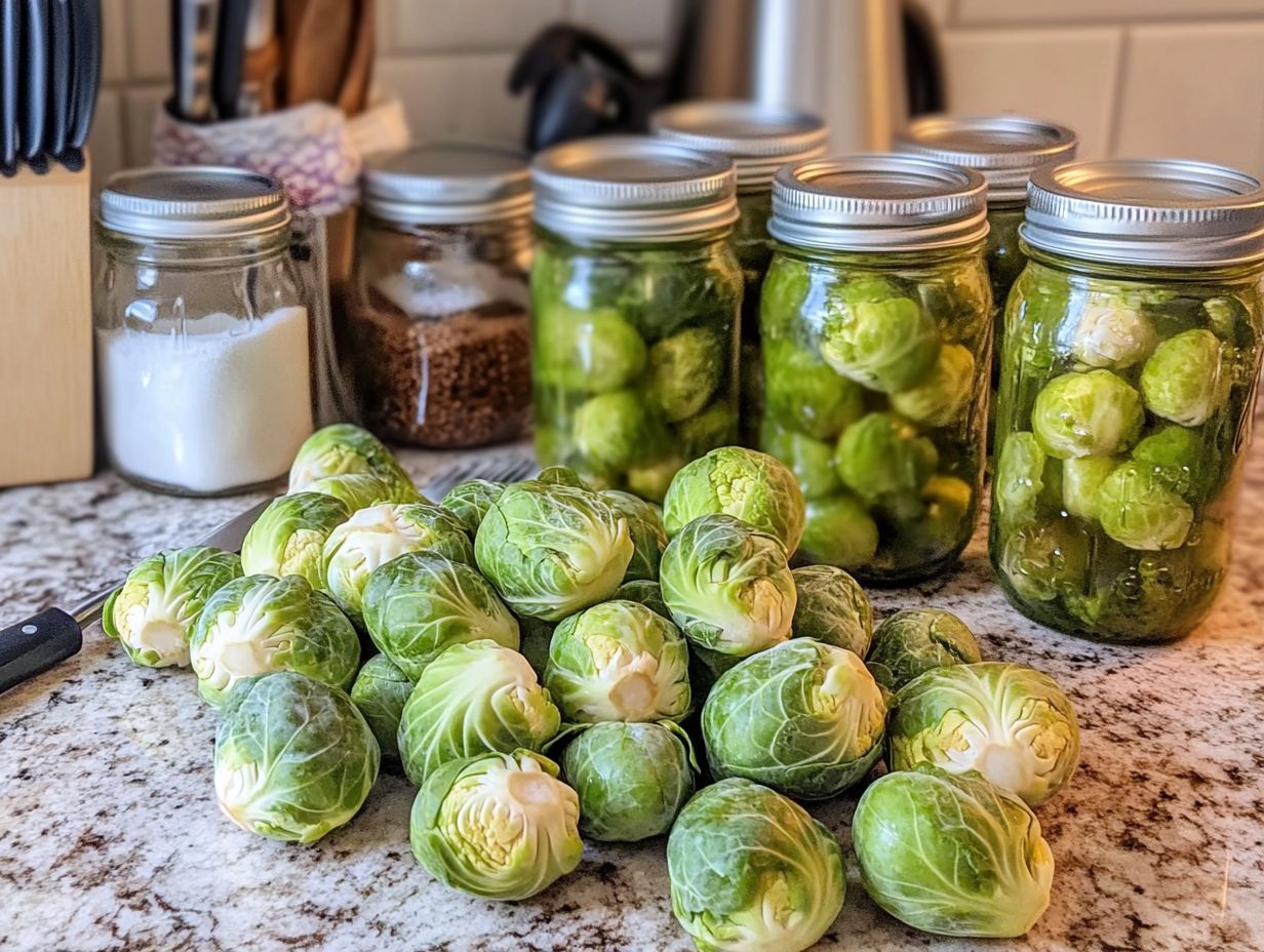 Visual guide on Storage and Shelf Life of Pickled Brussels Sprouts