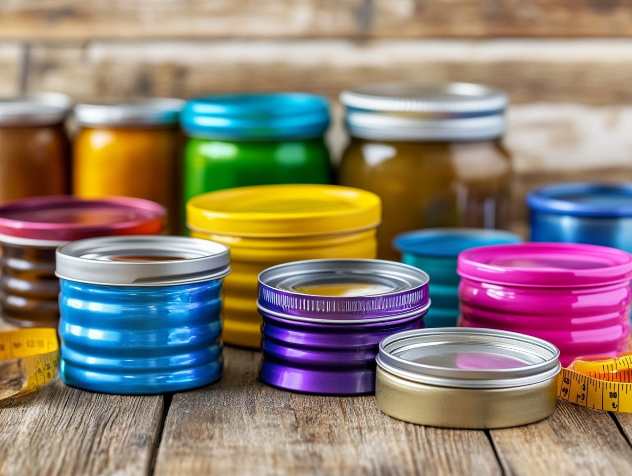 Illustration comparing metal and plastic canning lids