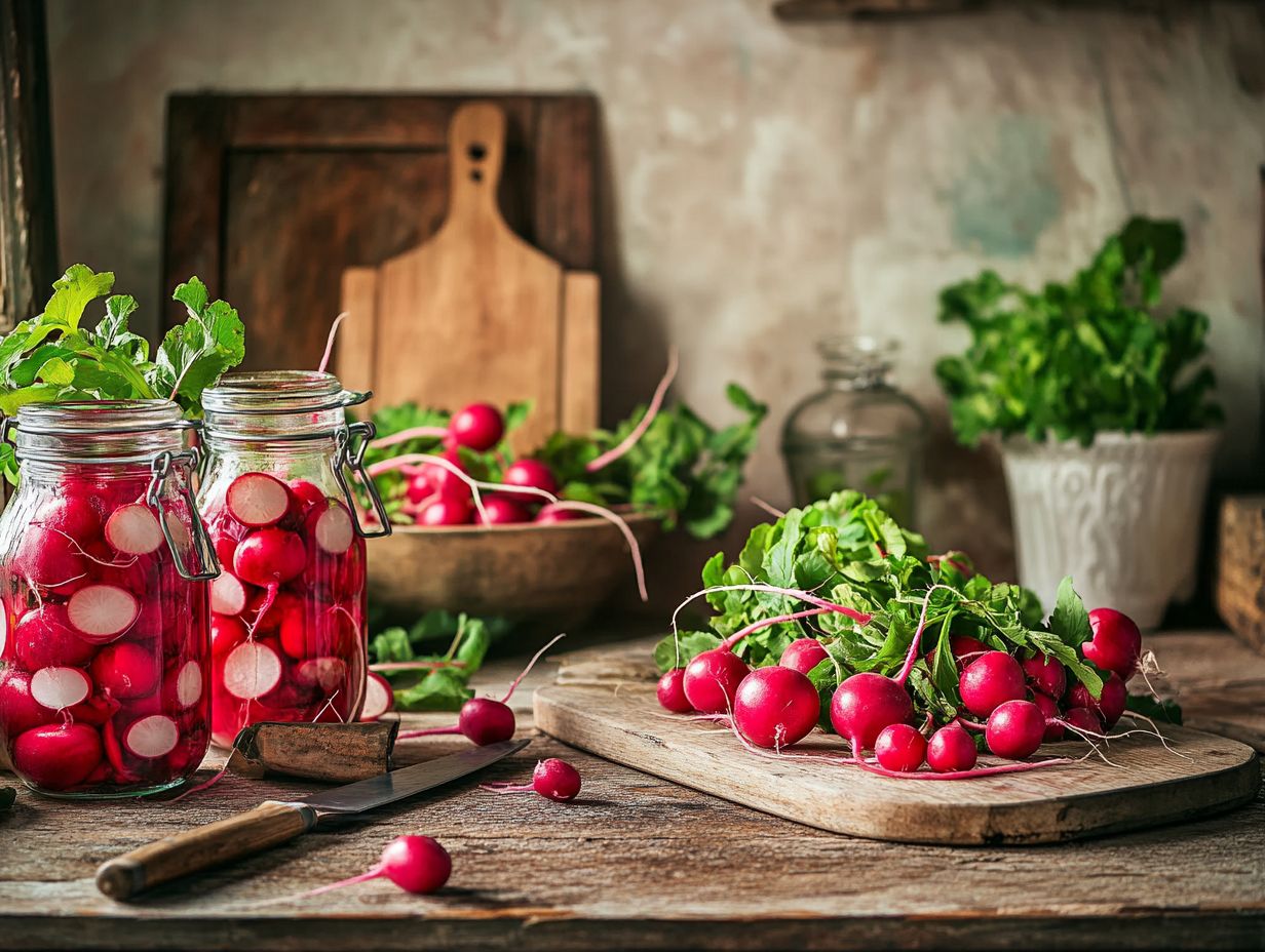 Image representing key takeaways on canning radishes.