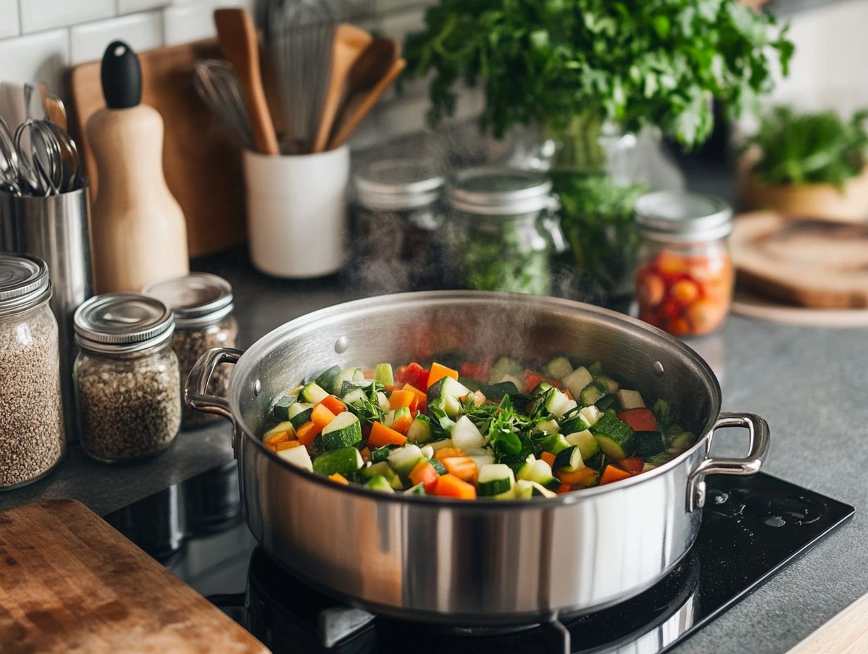 Ingredients for homemade vegetable broth