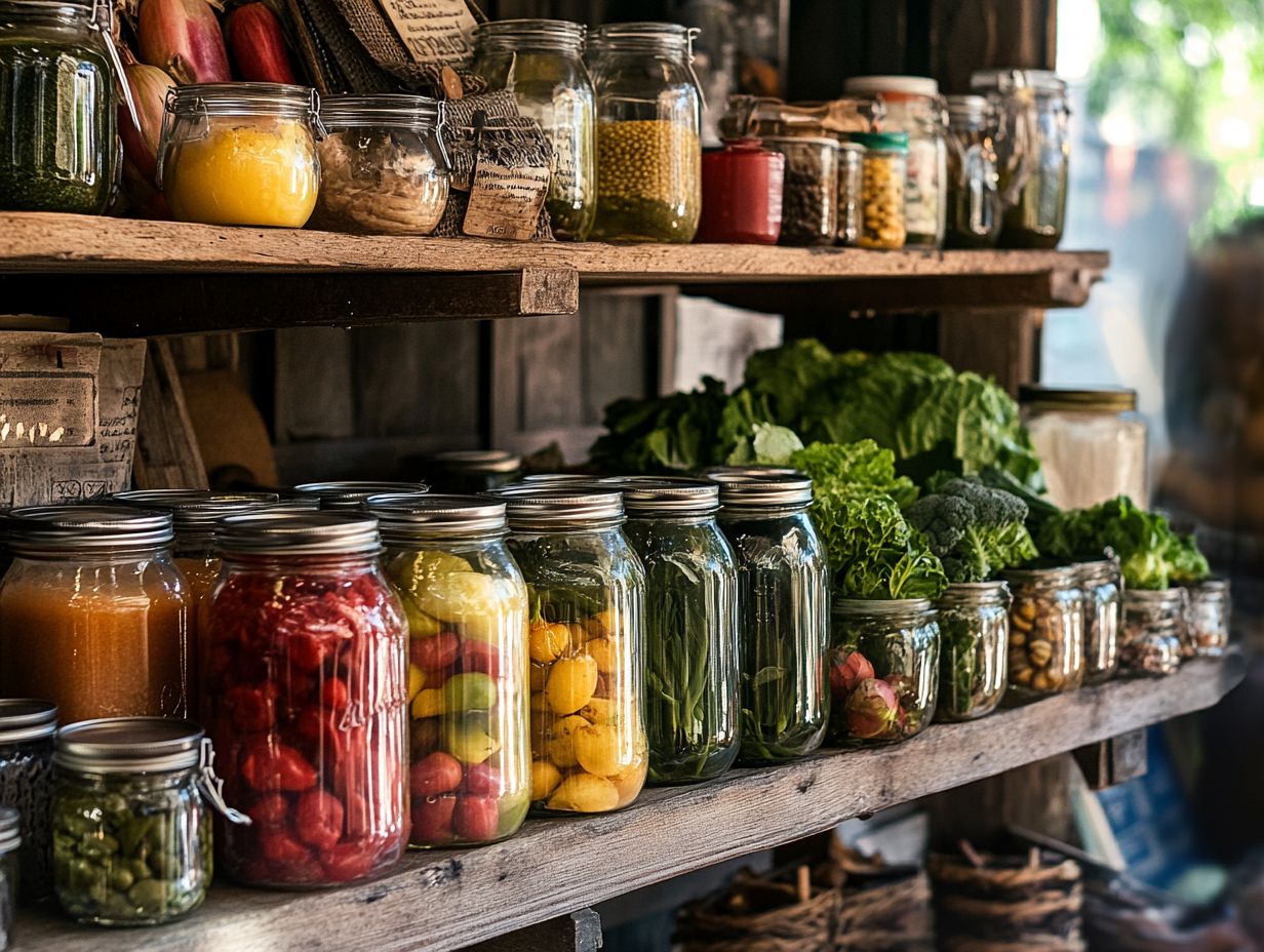 A list of local stores selling canning supplies.