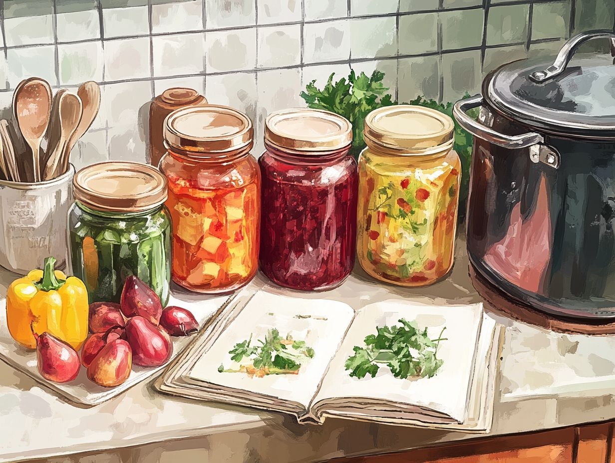 A display of frequently asked questions related to canning techniques for beginners