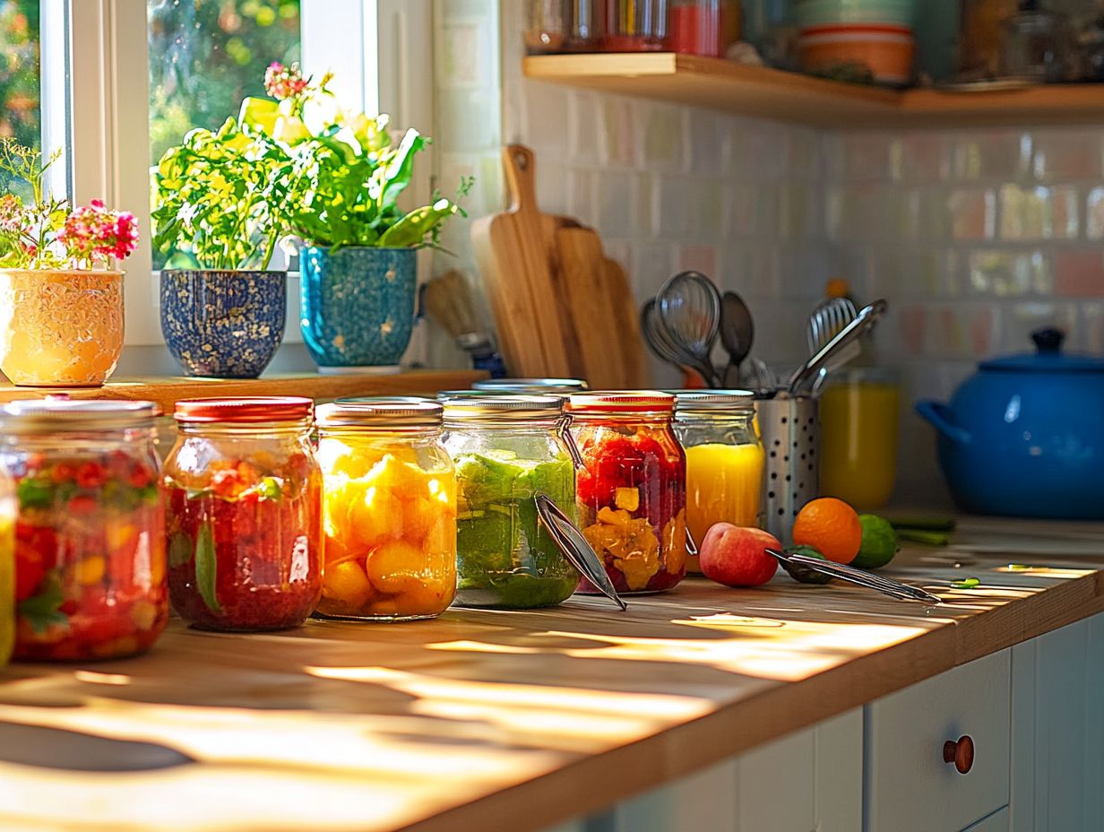 Preparing Jars and Ingredients