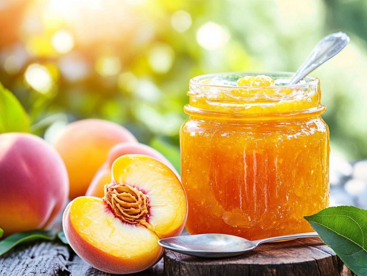 Image of easy peach jam recipe for beginners