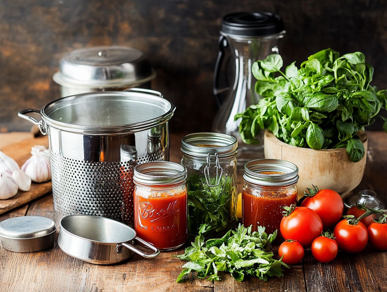 Colorful canning jars ready for preserving fruits and vegetables