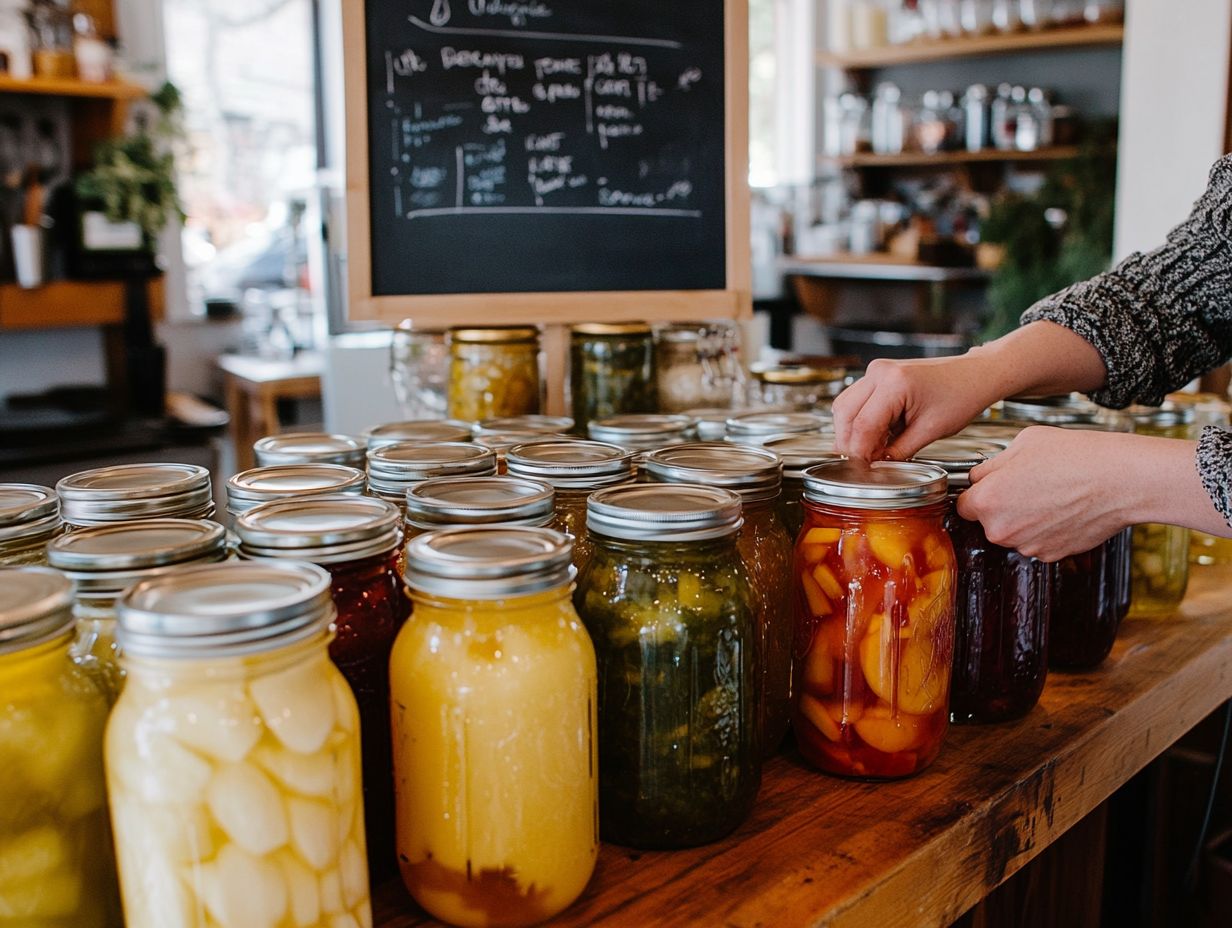 A vibrant community center with canning classes in session.