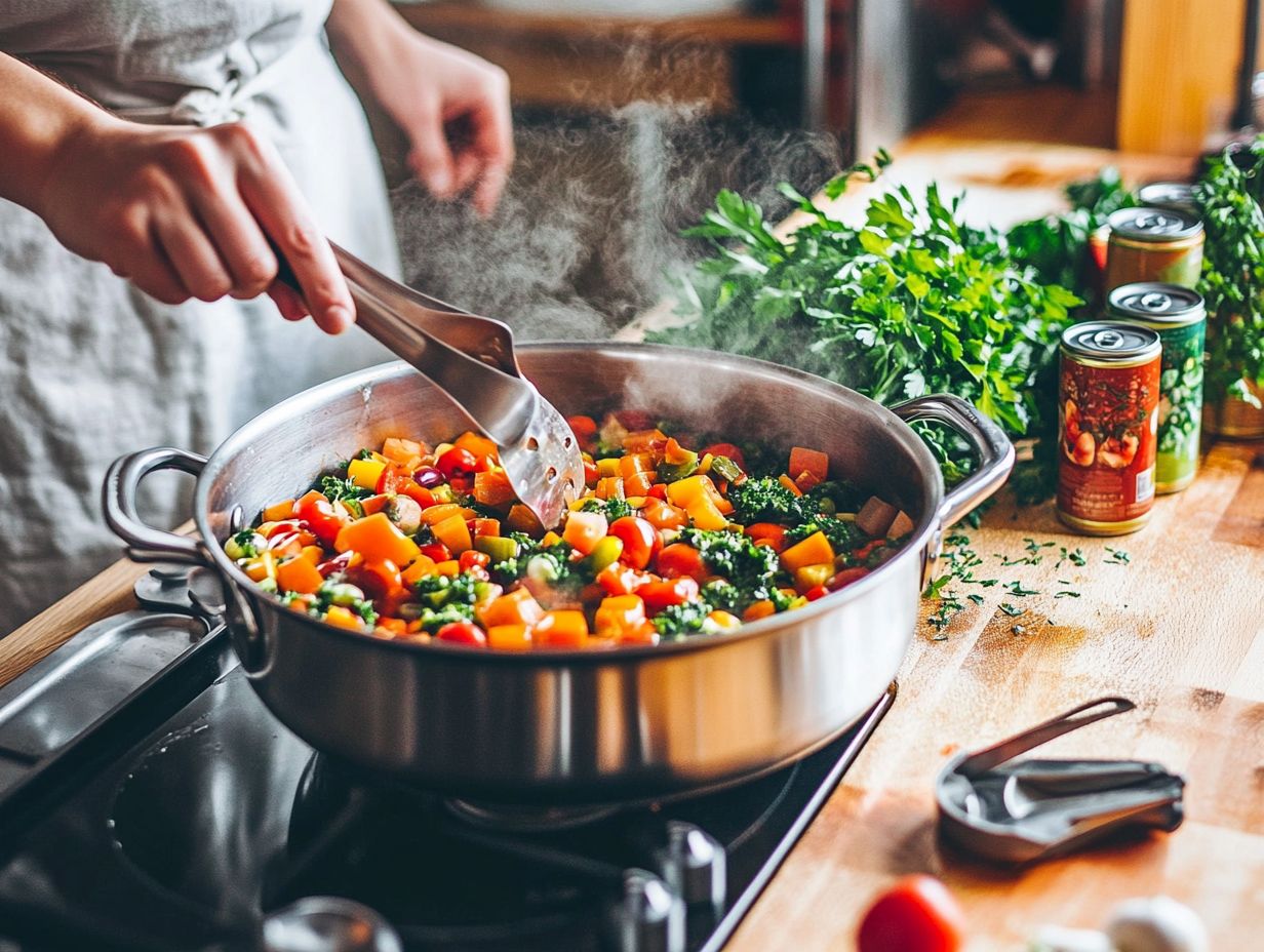 Illustration of food safety concerns related to canned vegetables