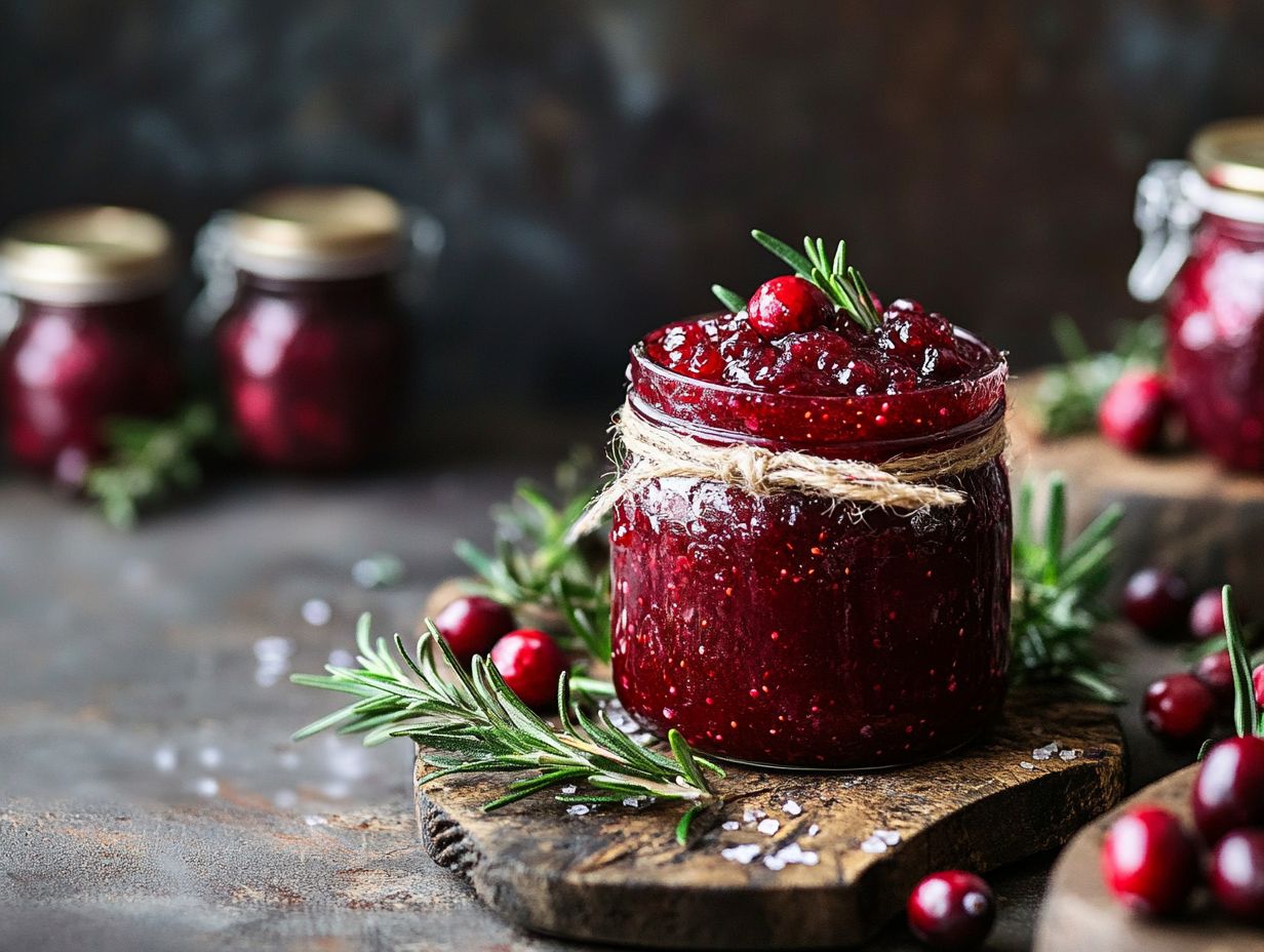 Homemade cranberry sauce consistency