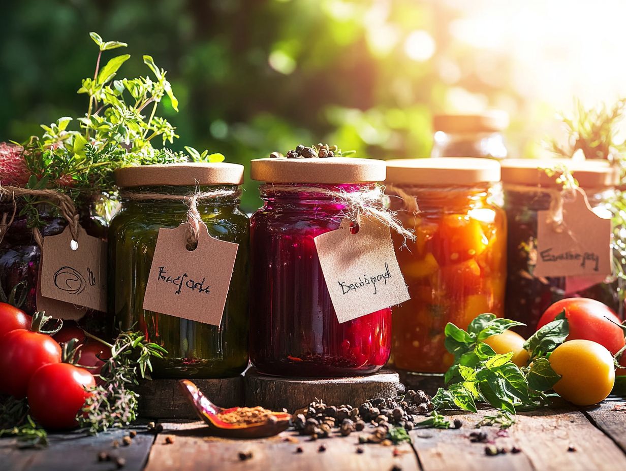 Fresh ingredients for canning