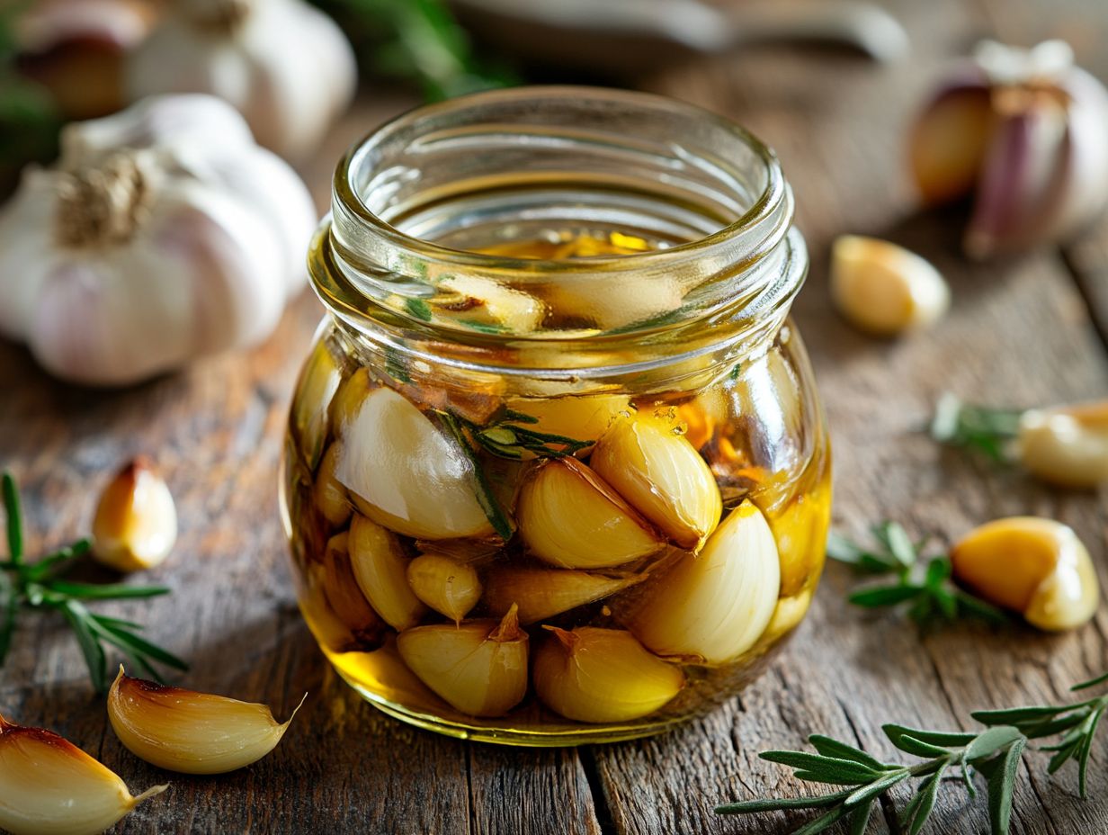 Image showing how to can garlic confit