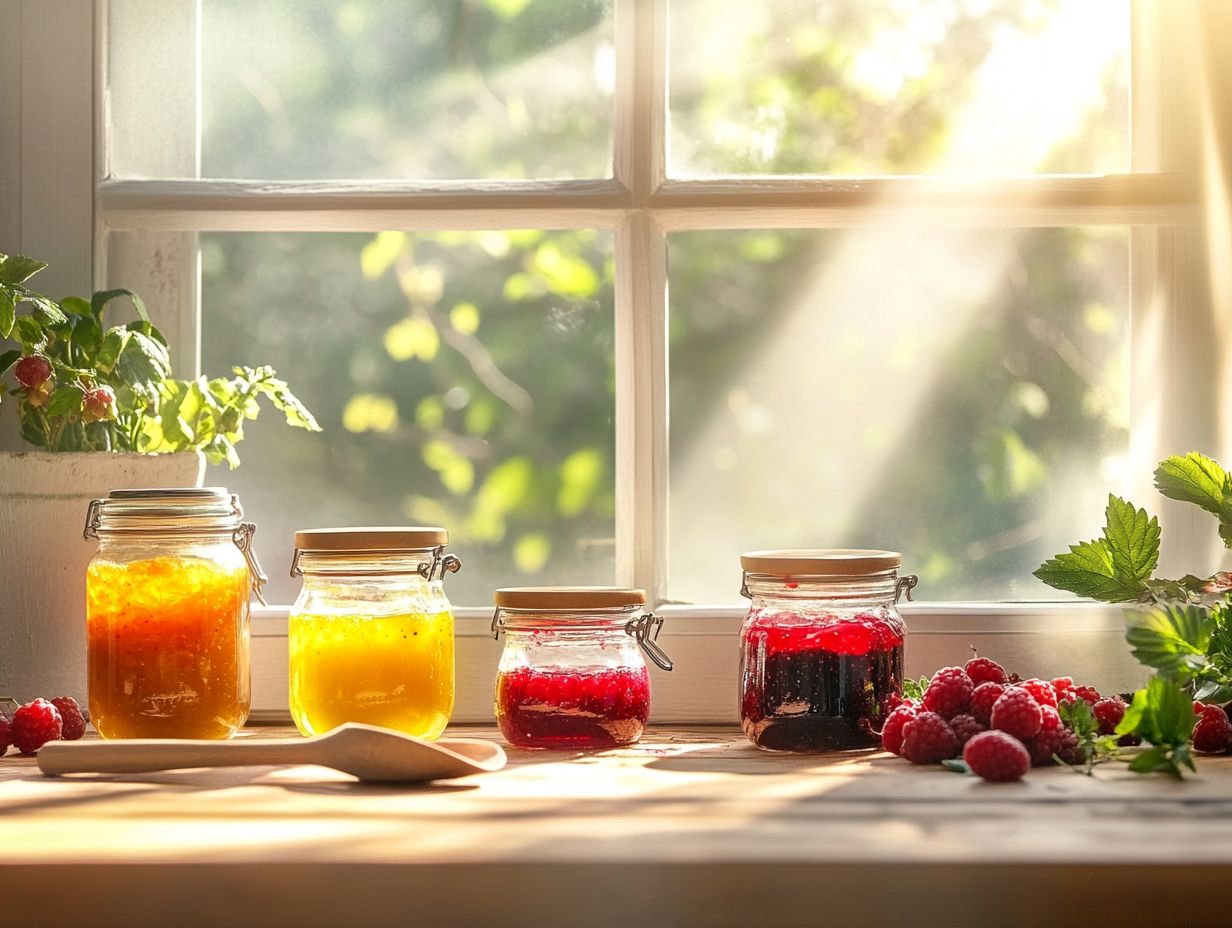 A step-by-step illustration for canning jams and jellies