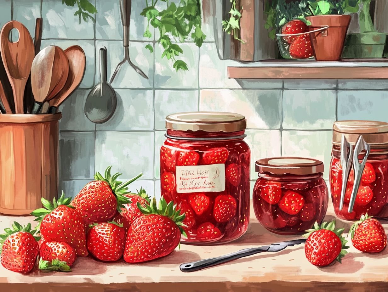 A method for preventing spoilage in homemade strawberry jam