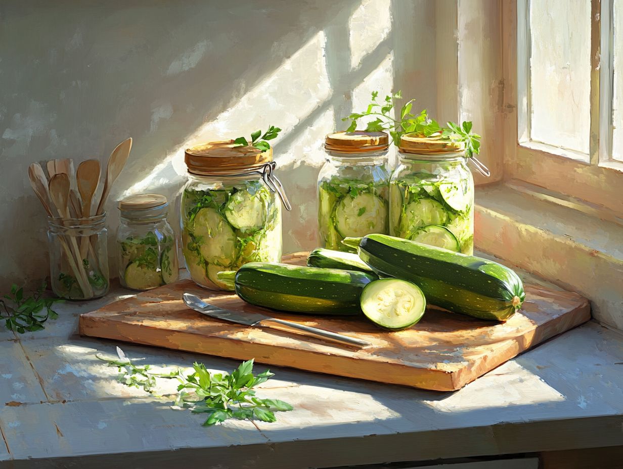 Preparing Zucchini for Canning