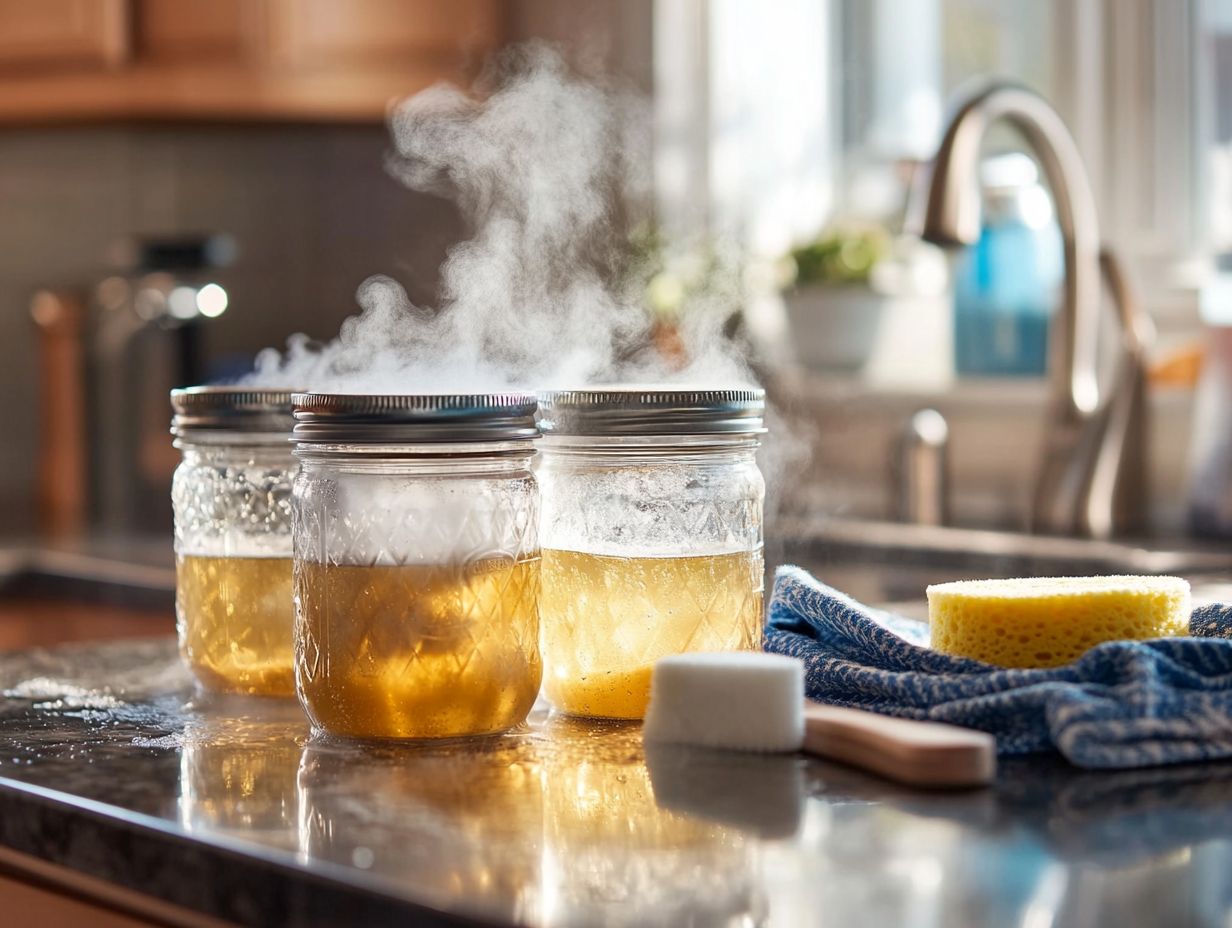 Image showing the best way to disinfect canning jars