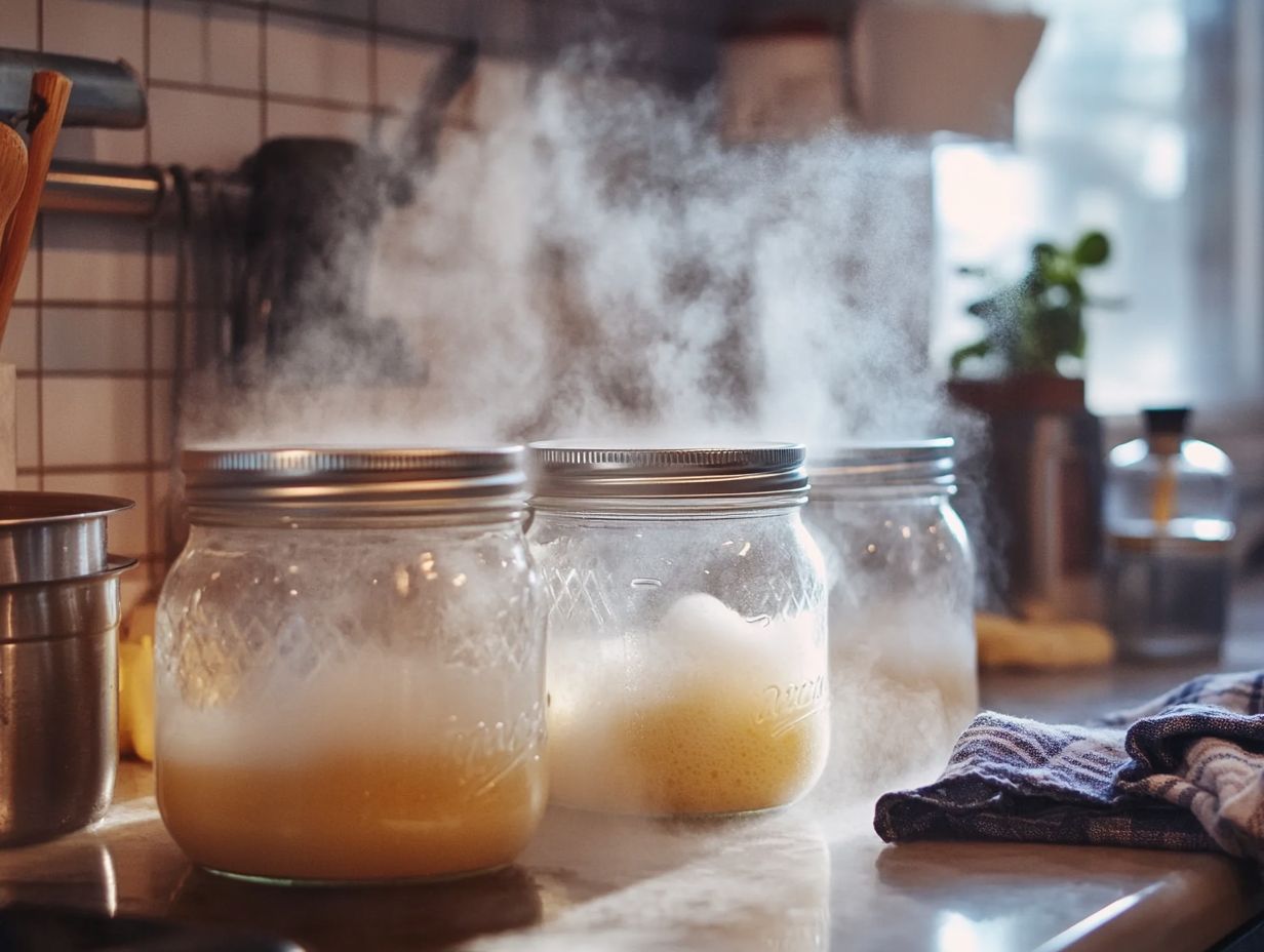 Image showing the process of pressure canning jars