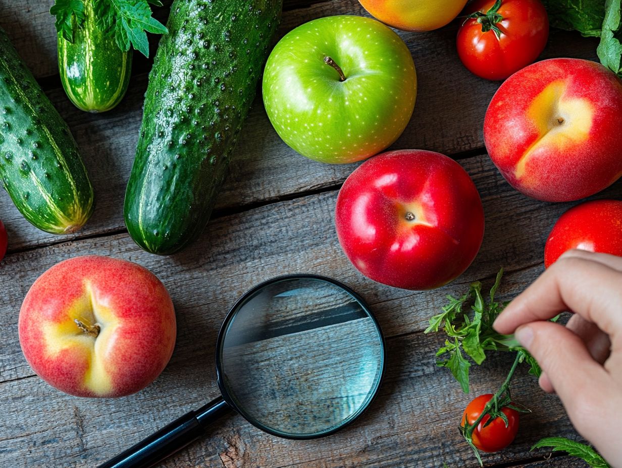 Fresh produce for canning