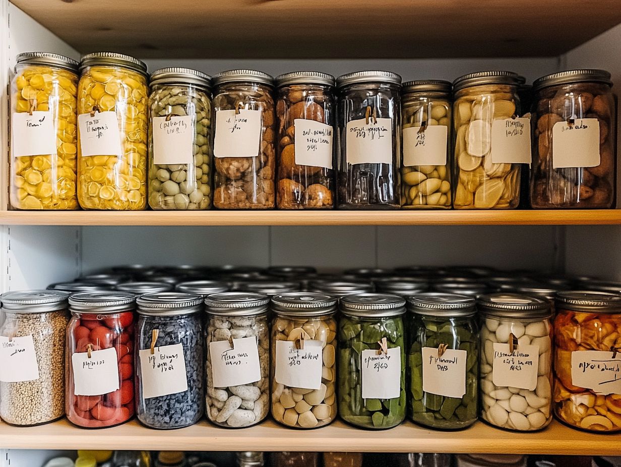 Image showing how to ensure canned goods are properly labeled