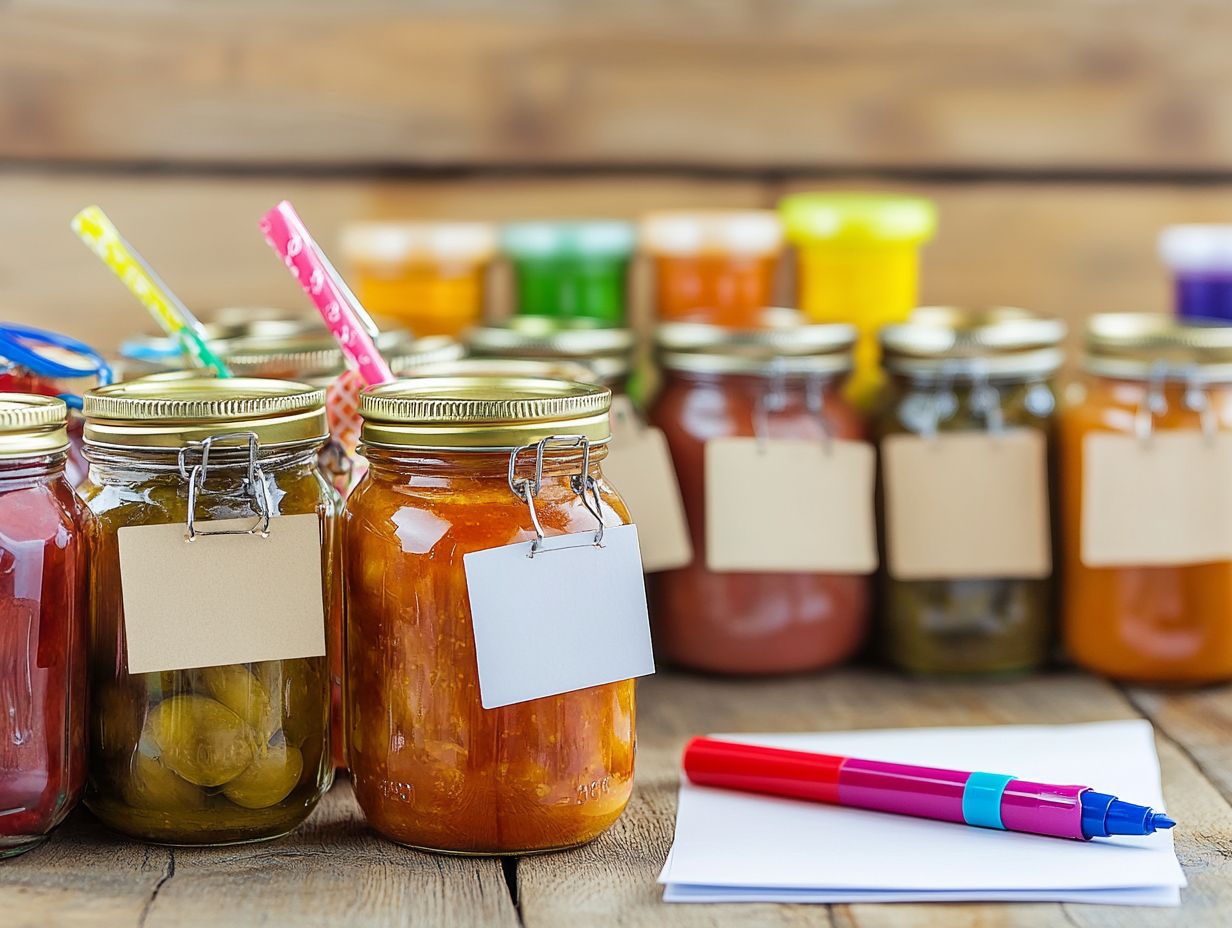 Labeling example for canned goods