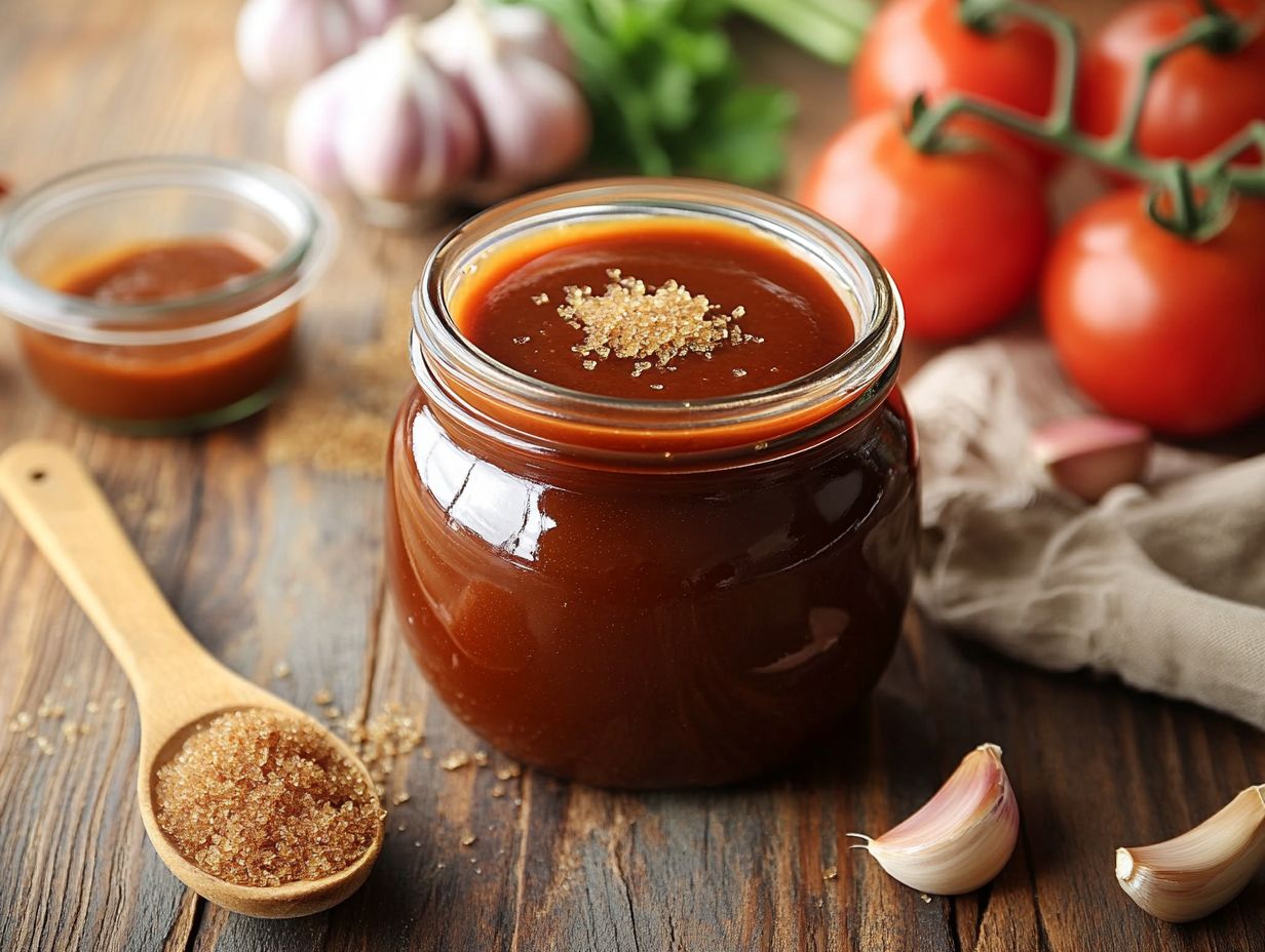 Image showing the process of making homemade BBQ sauce