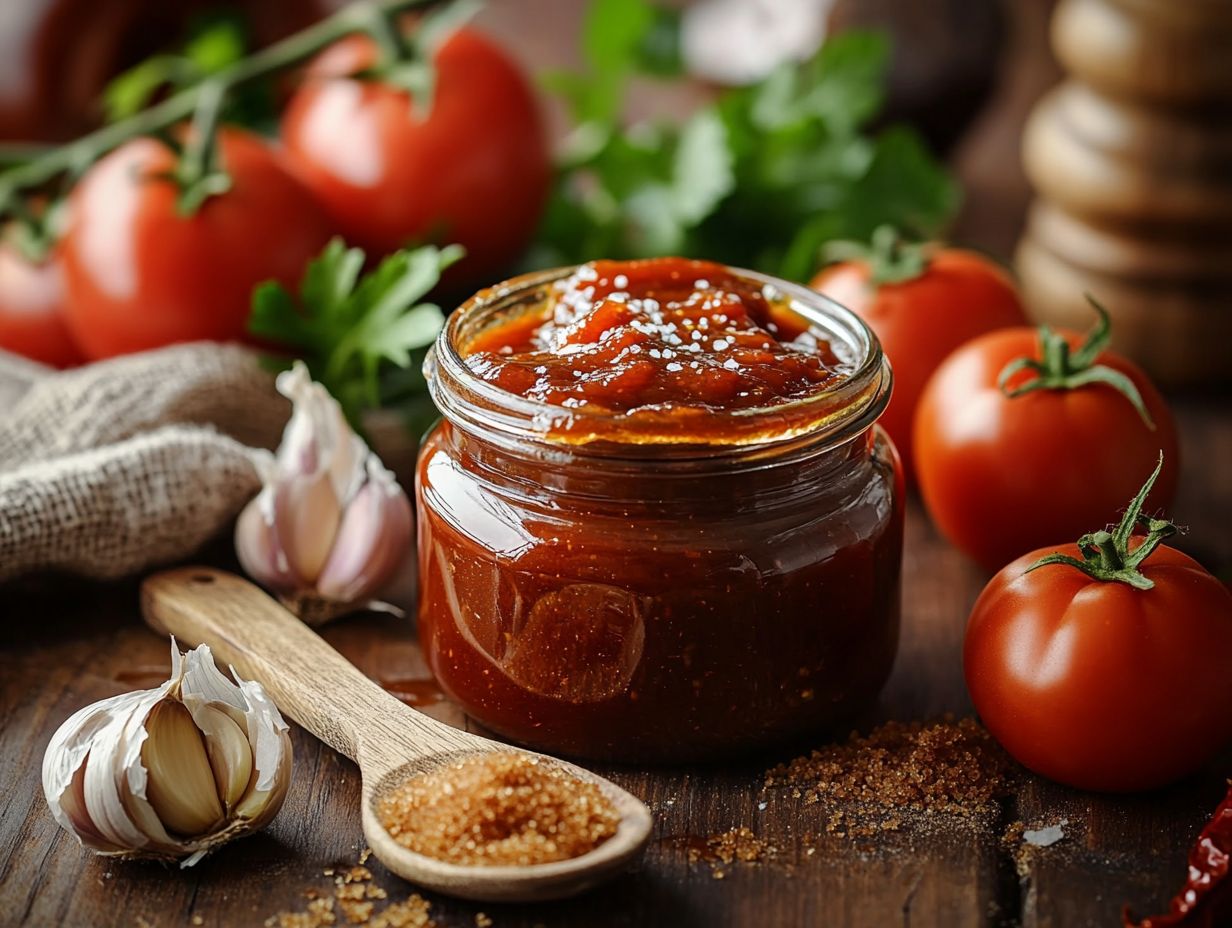 Image of jars filled with homemade BBQ sauce ready for storage