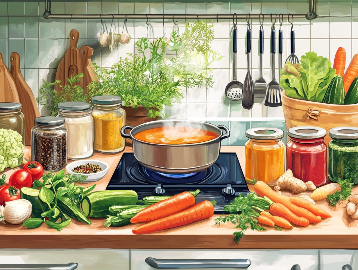 Canning homemade soups step-by-step guide.