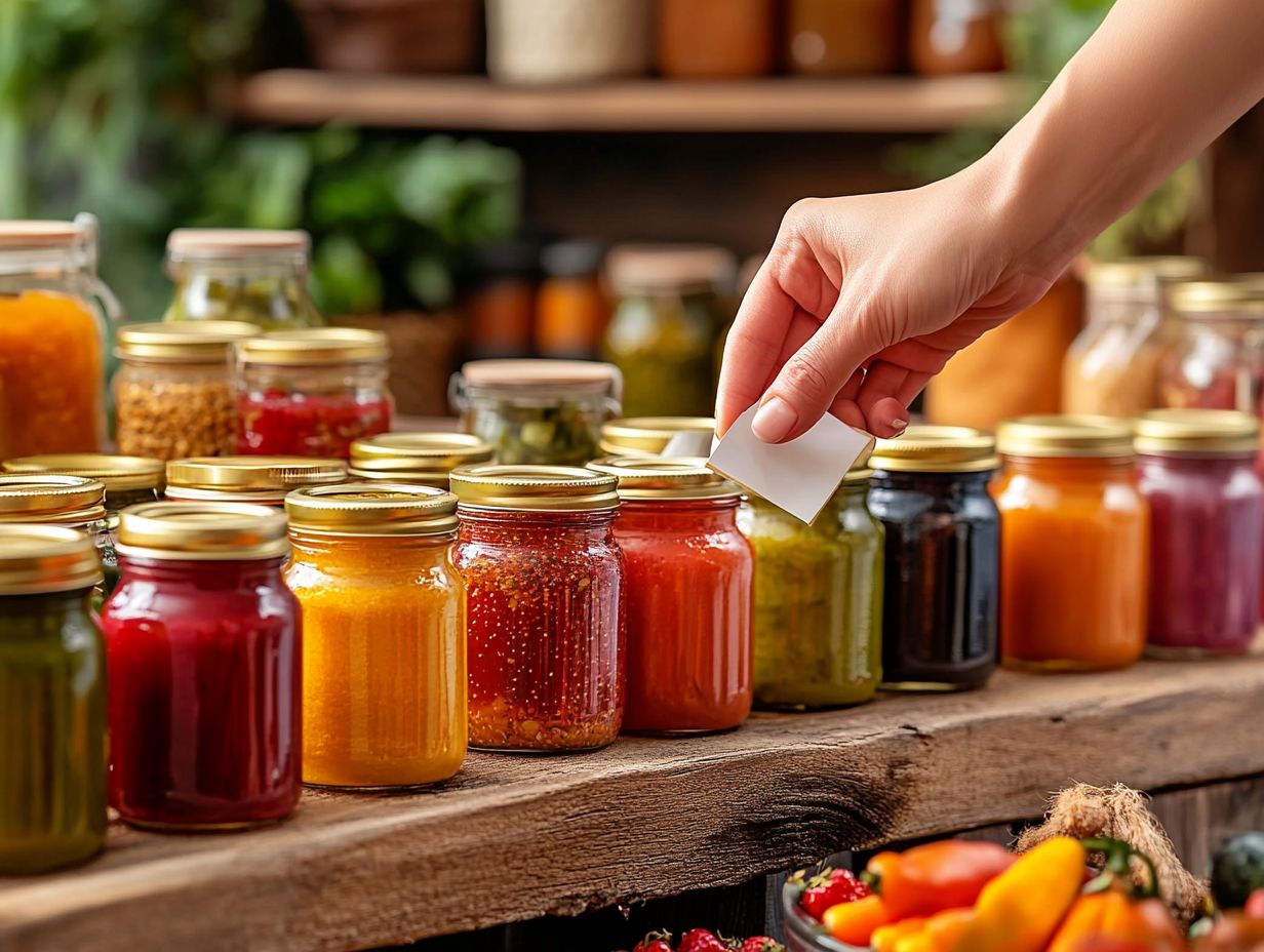 Example of Write-On Labels for Canning