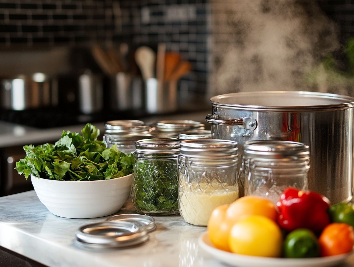 Image illustrating special jars for canning