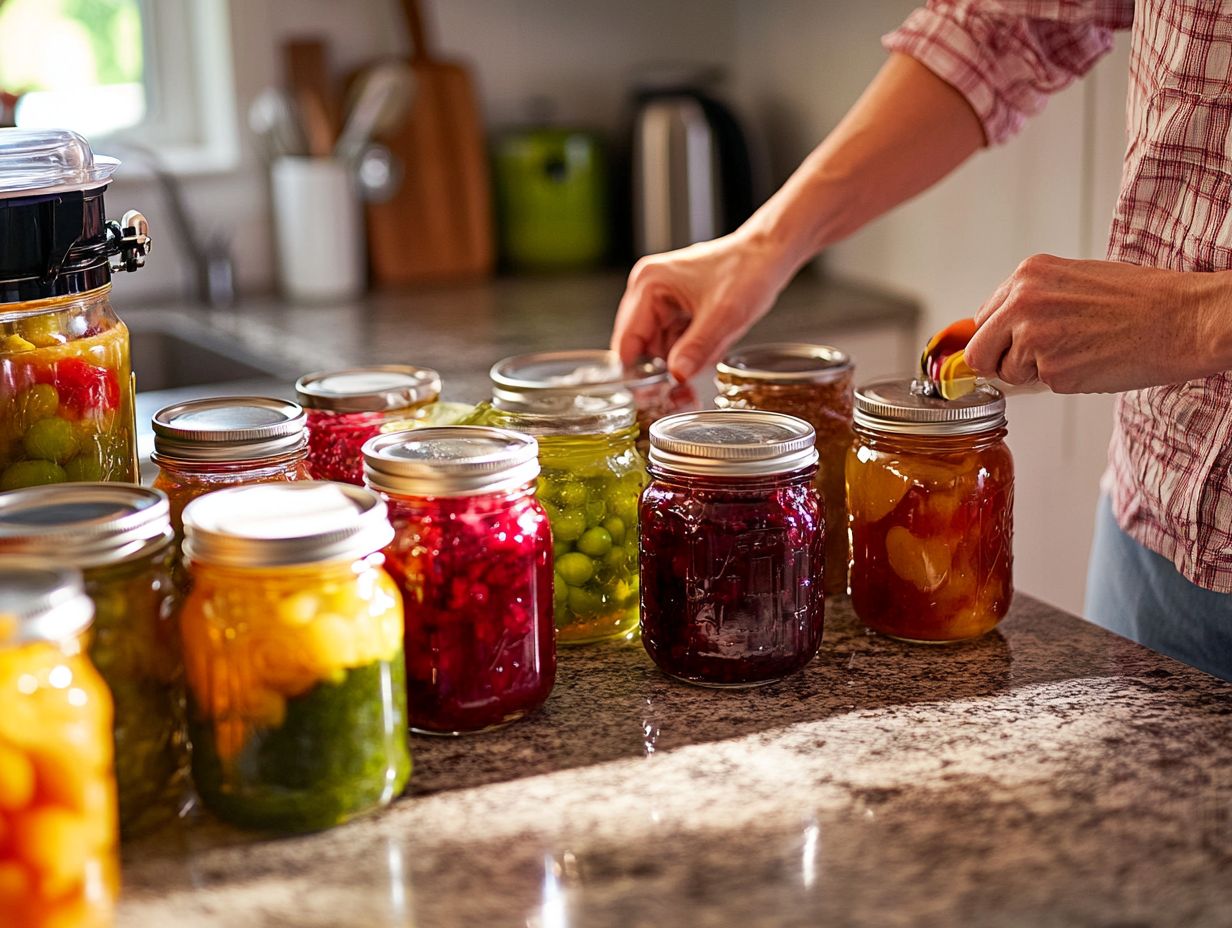 Illustration of key takeaways about reusing canning jars