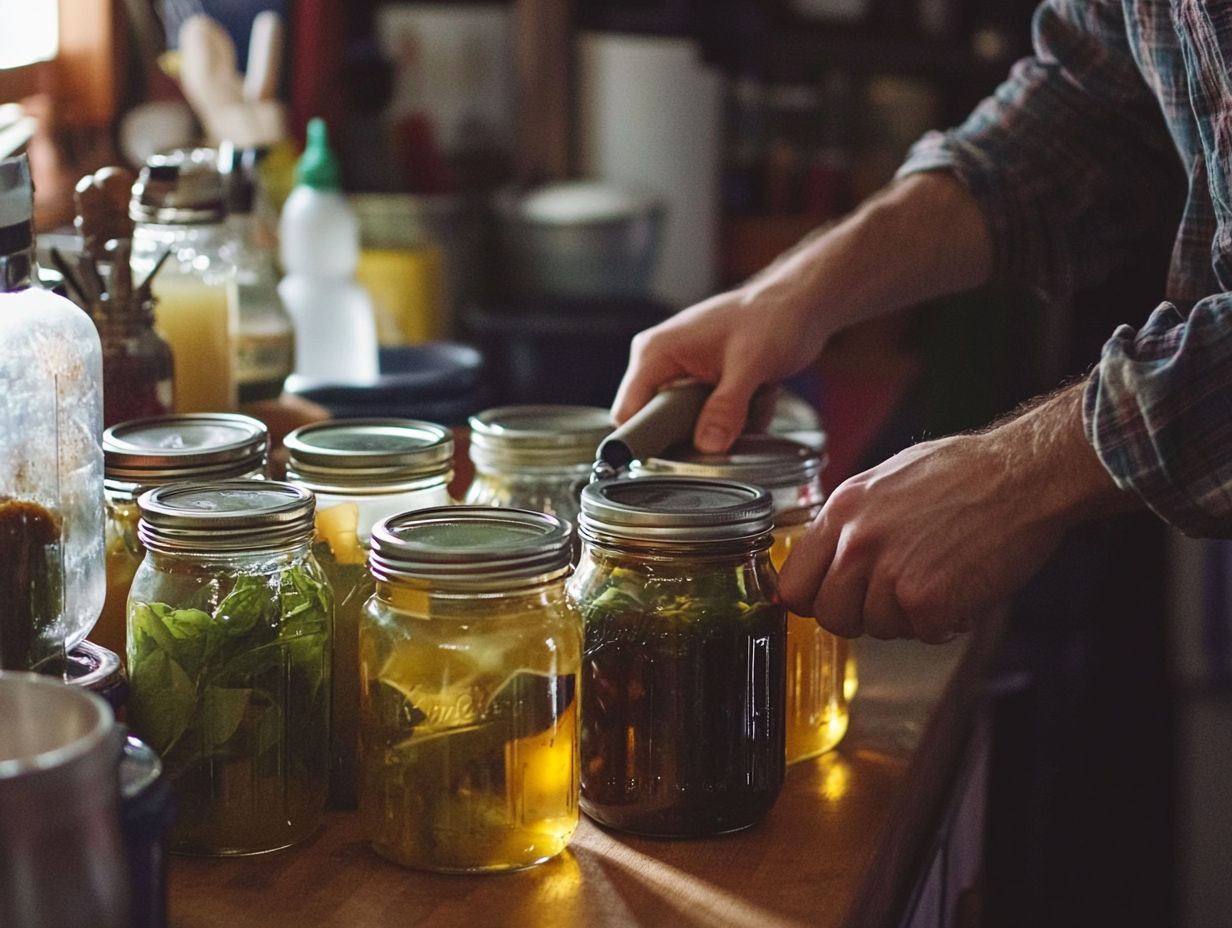 How do I clean canning jars for reuse?