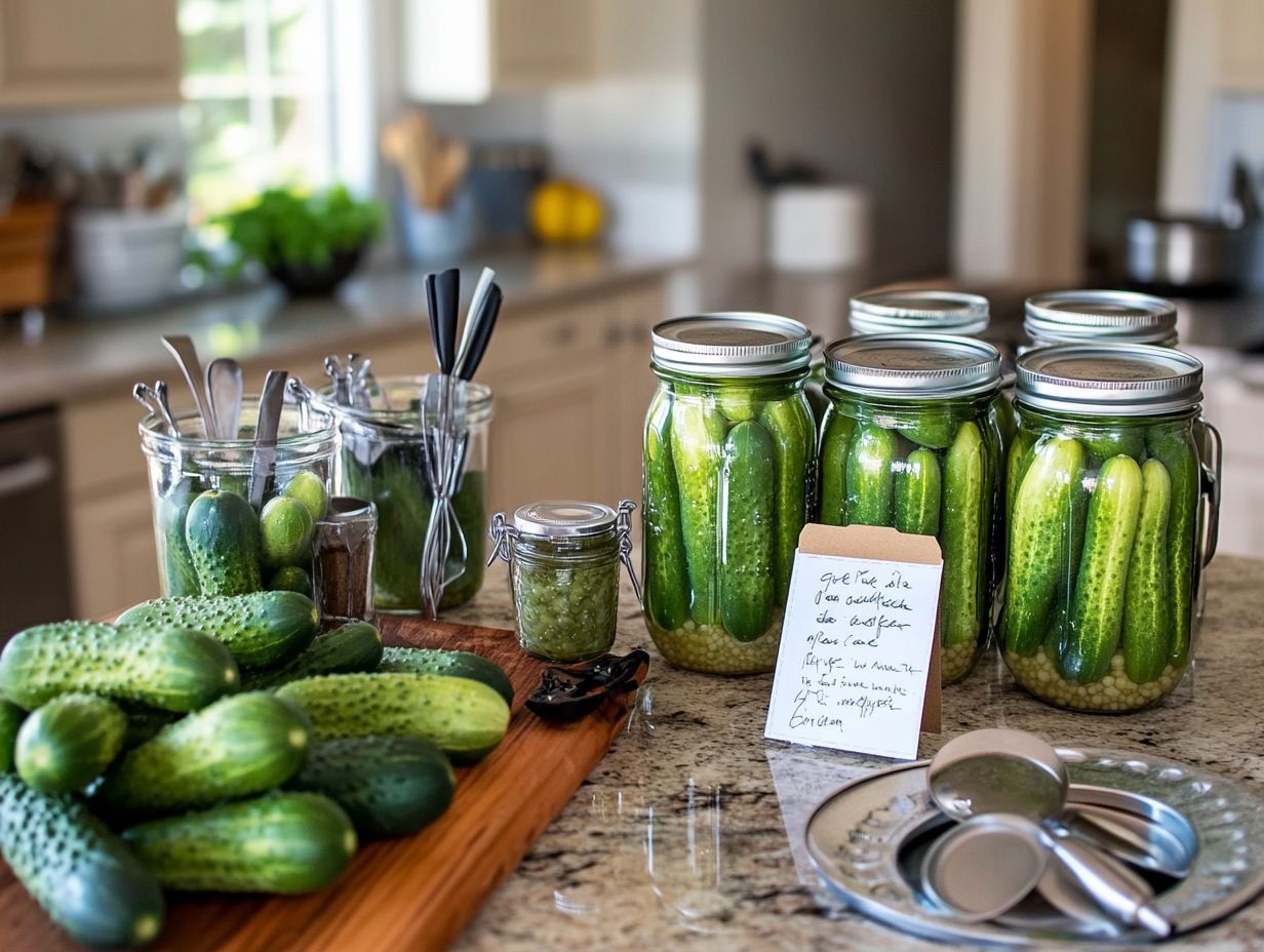 A visual guide to Frequently Asked Questions about canning pickles.