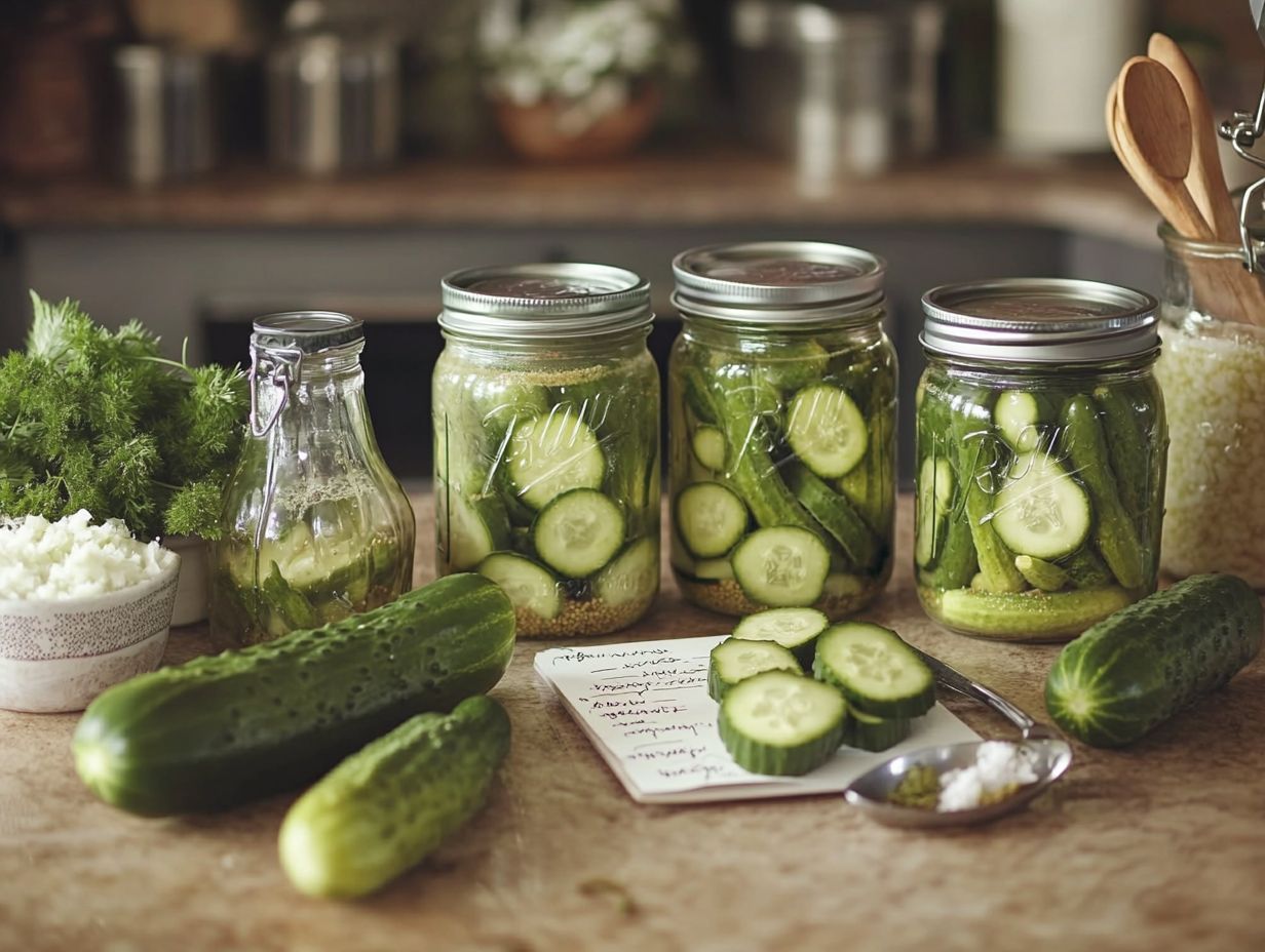 Safety measures for canning pickles