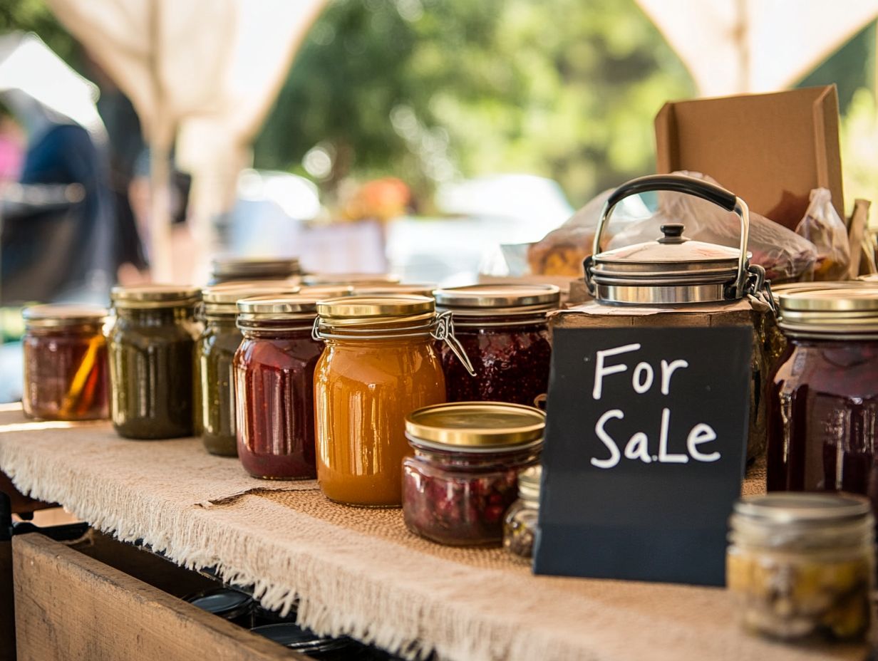 Image showing options for selling unused canning supplies.