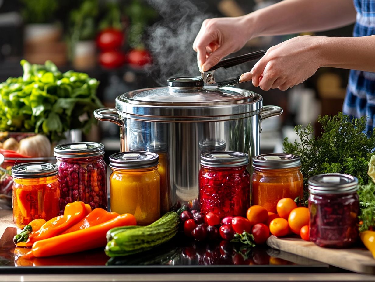 Visual representation of frequently asked questions about pressure canning.