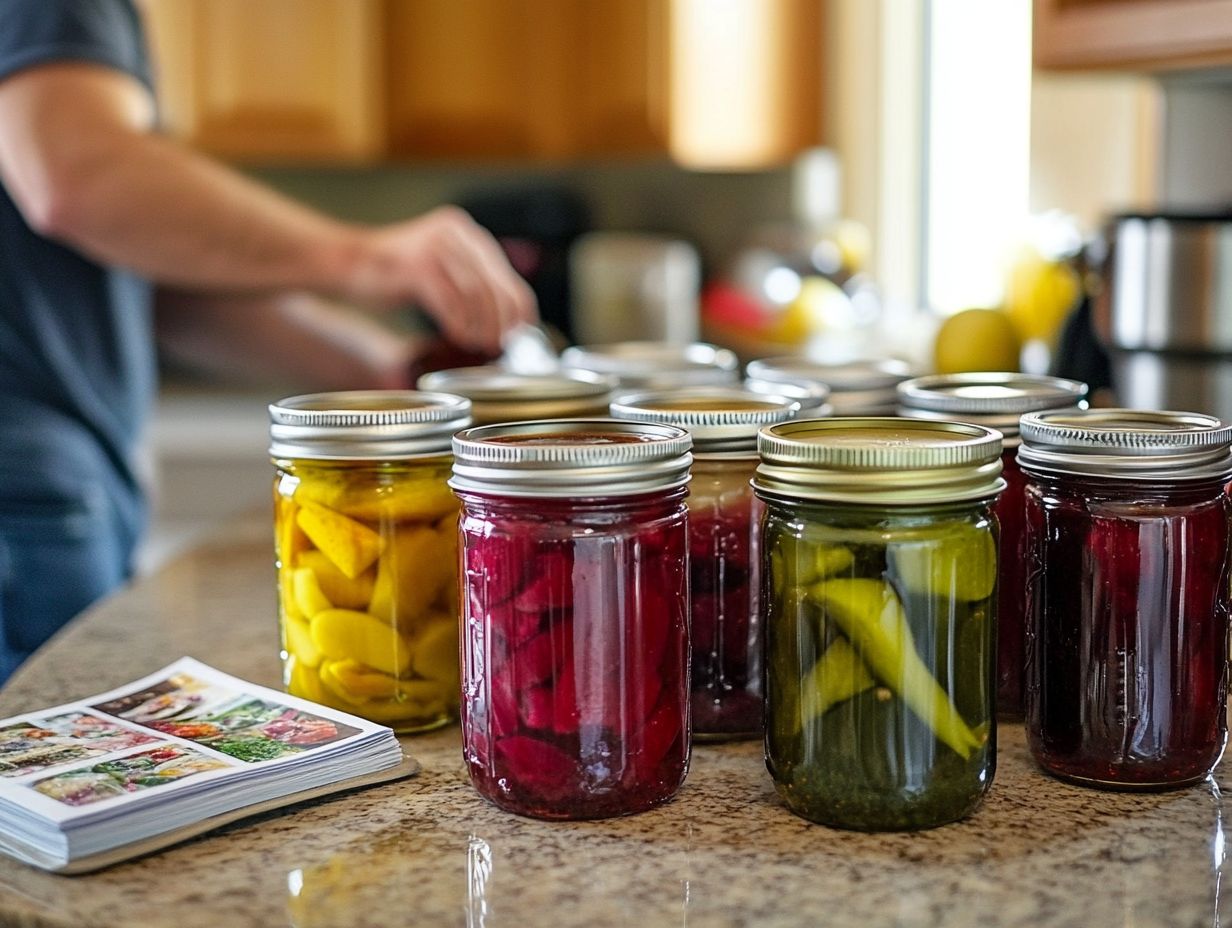 Visual guide on common concerns of home canning