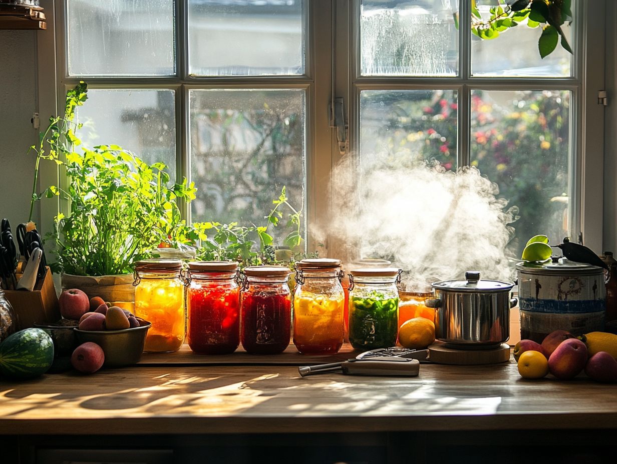 Image showing best practices in home canning.