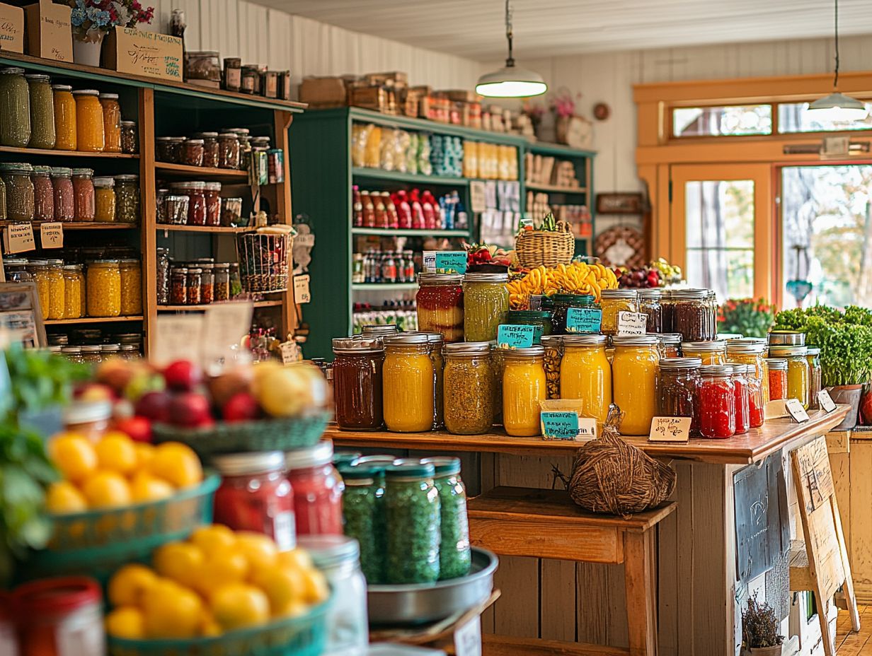 A variety of canning supplies available at Home Depot