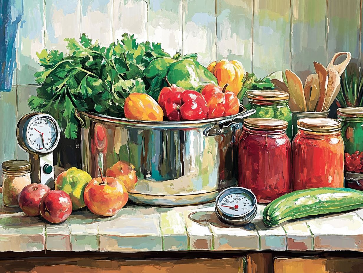 An illustration highlighting the importance of canning time and temperature in food preservation.