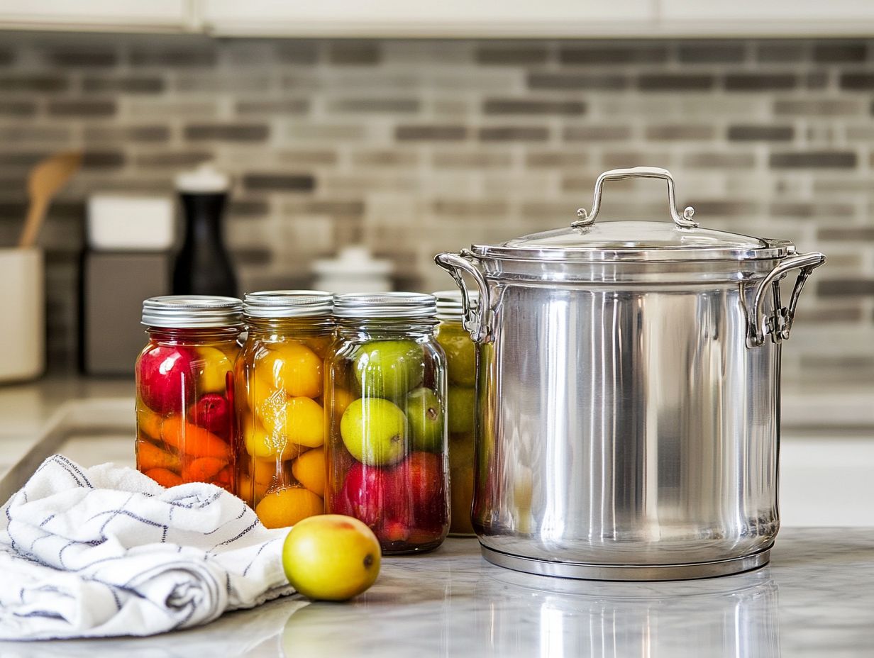 Illustration showing methods to prevent contamination in canned goods