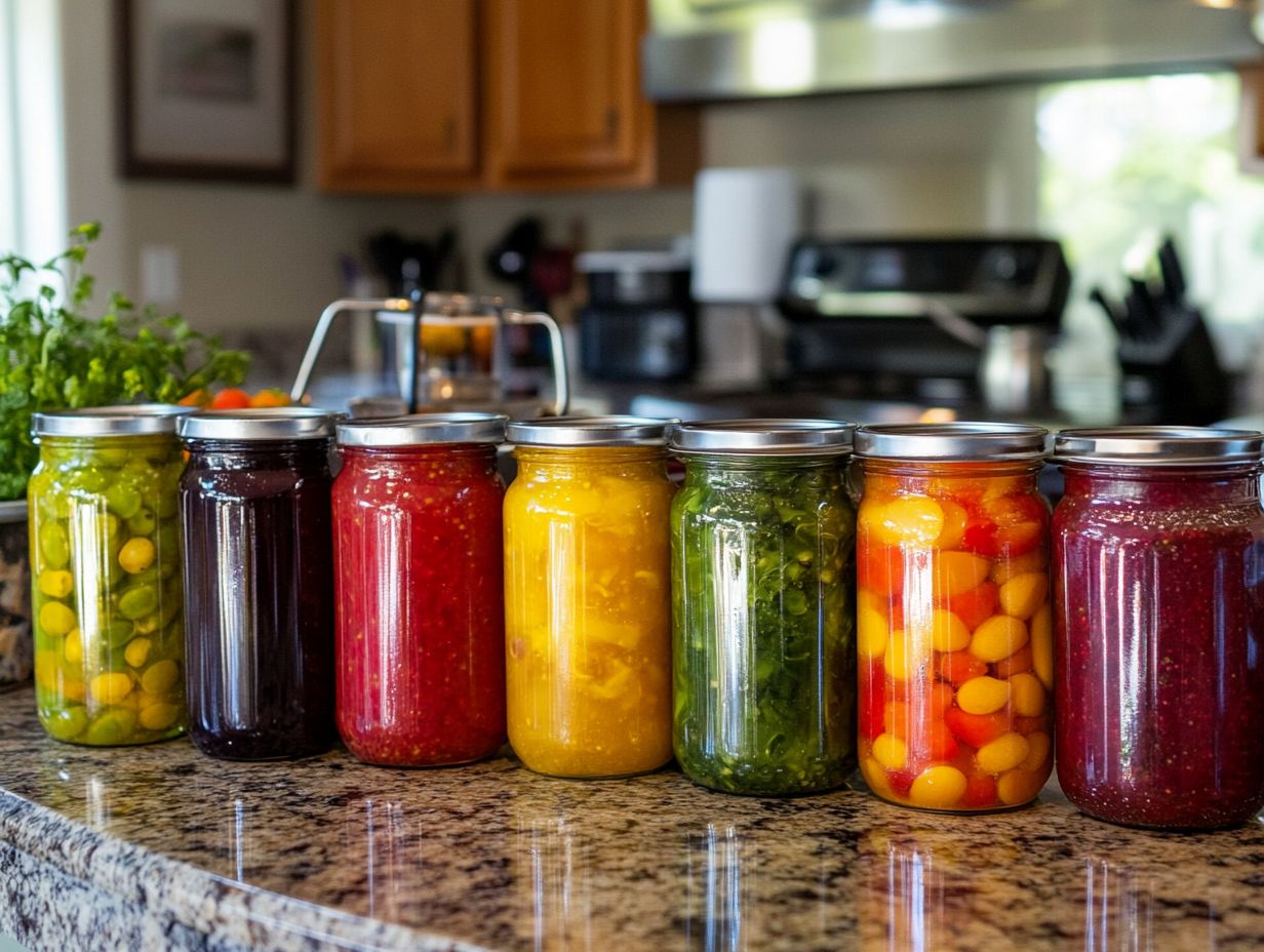 Delicious high-acid foods ready for canning